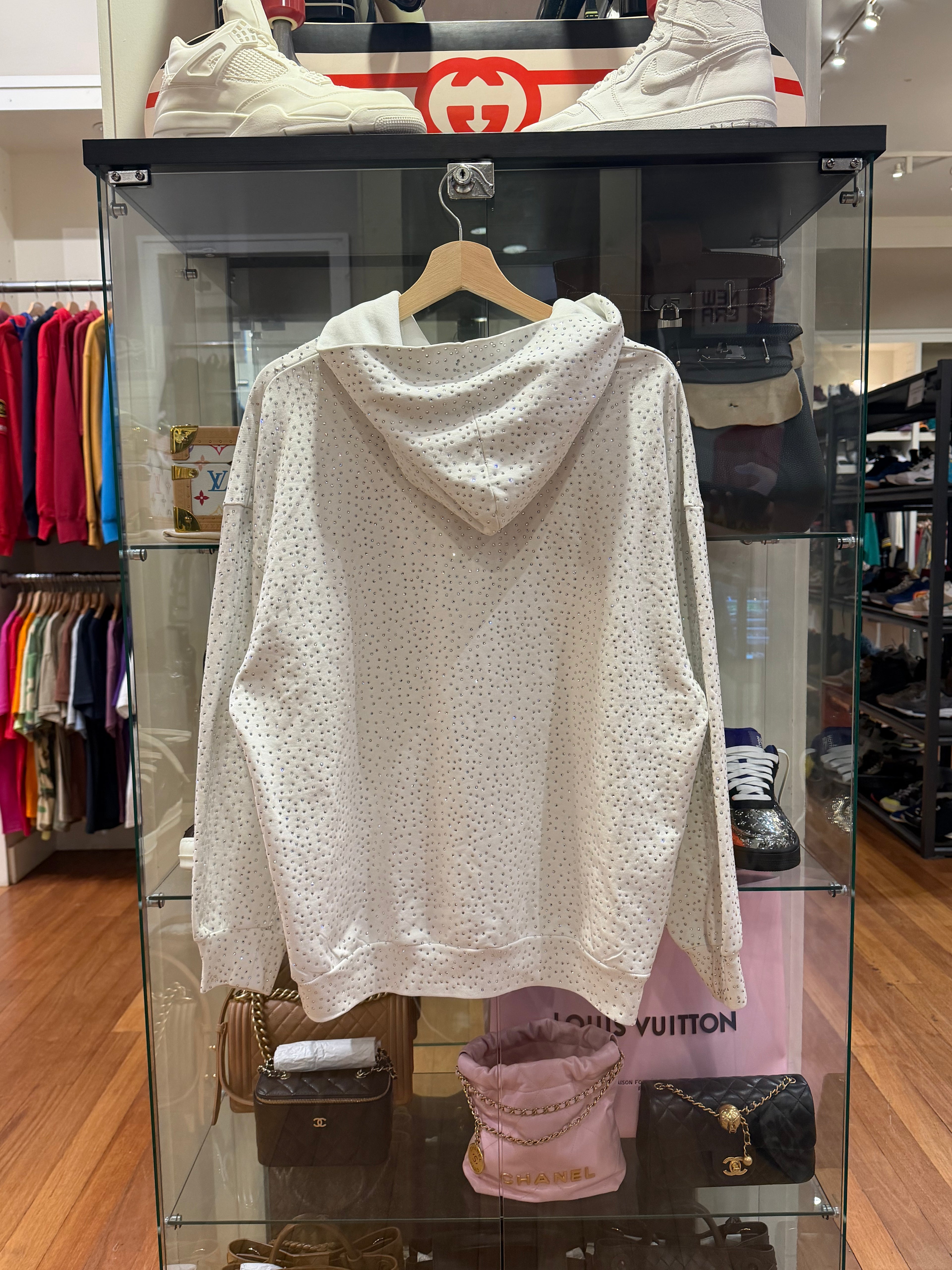 Balenciaga Embellished
Rhinestone Zip Up SS23 -
White