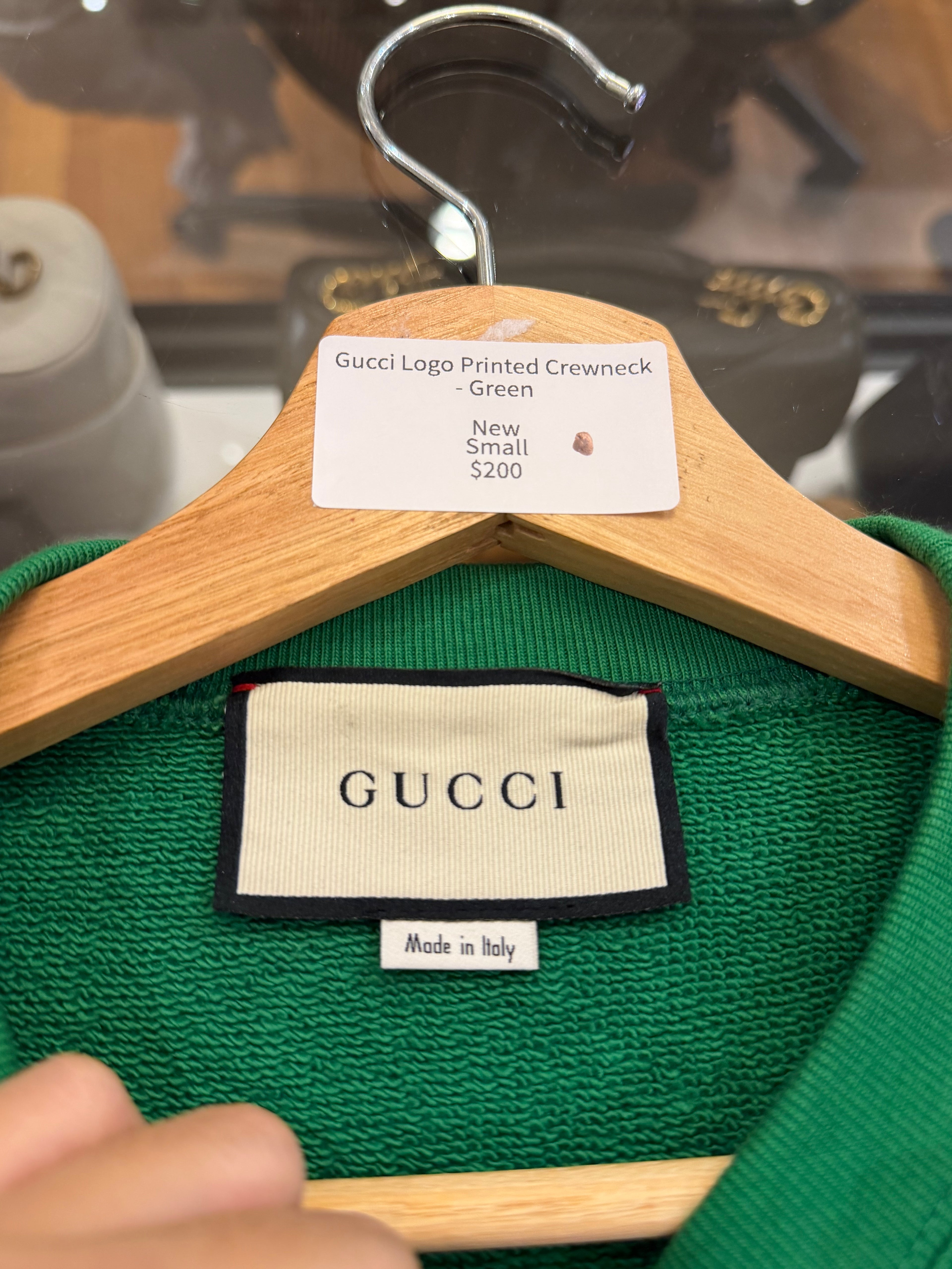 Gucci Logo Printed Crewneck
- Green