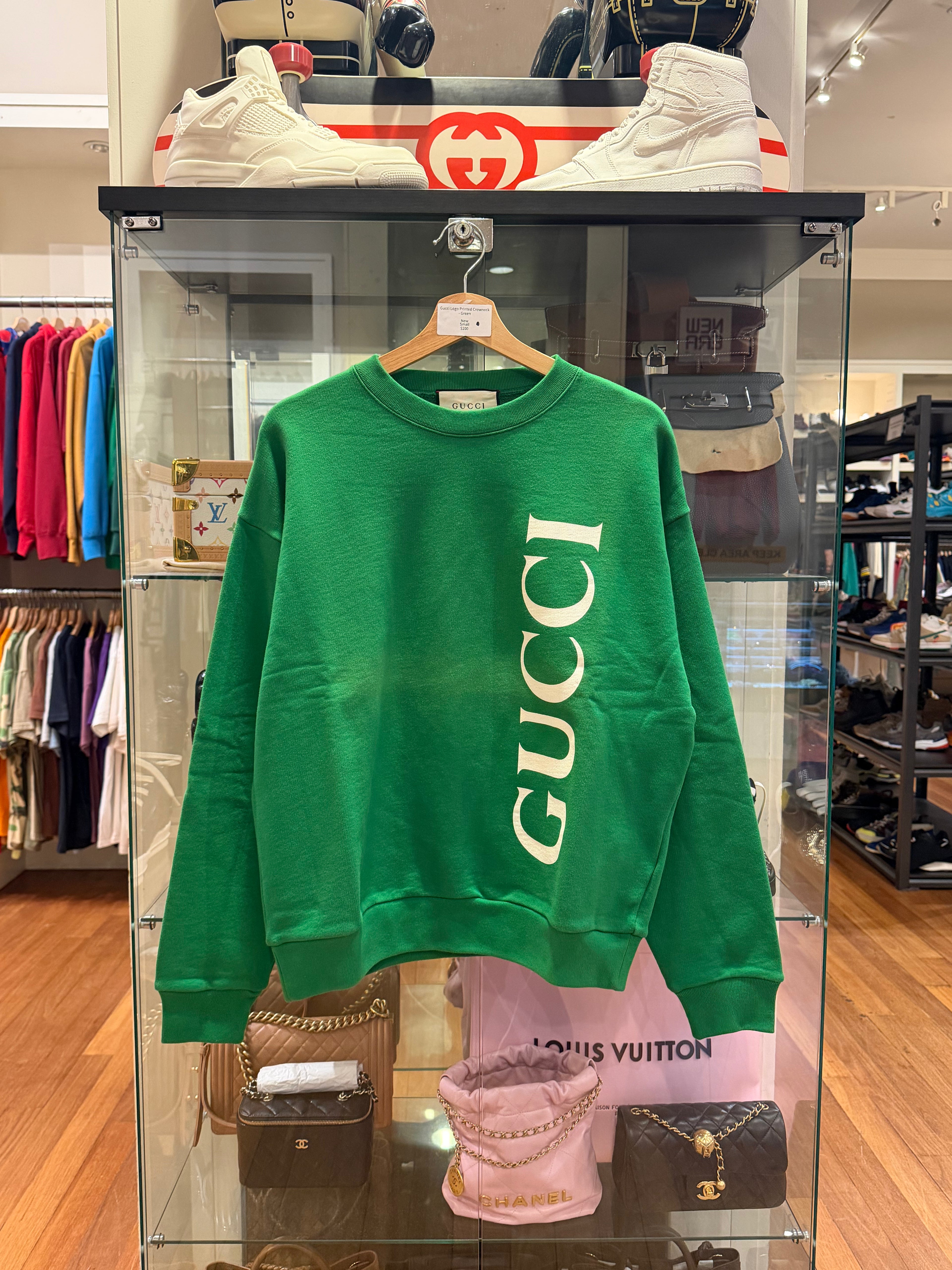 Gucci Logo Printed Crewneck
- Green