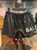 Balmain Logo-Print Swim Trunks