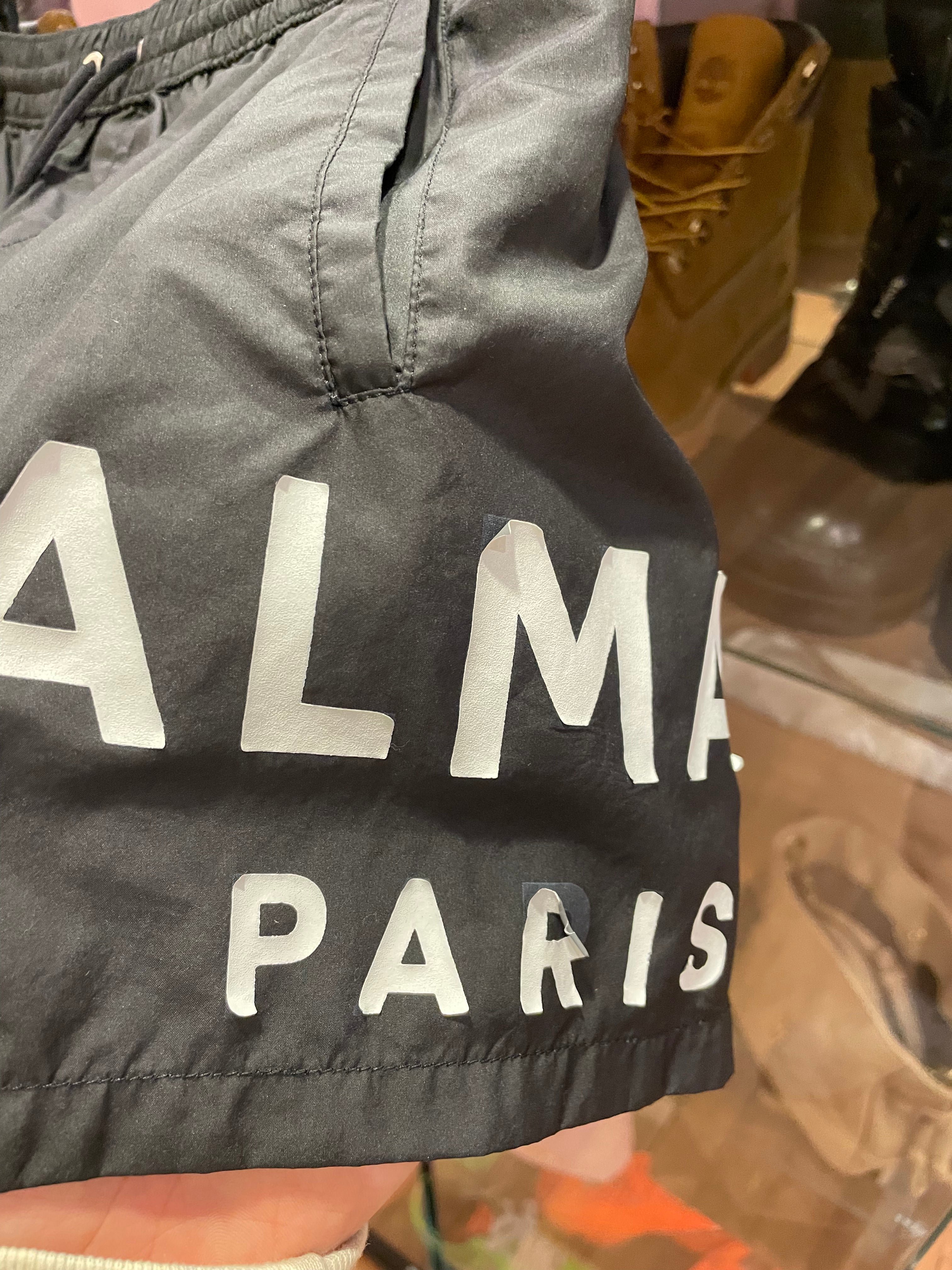 Balmain Logo-Print Swim Trunks