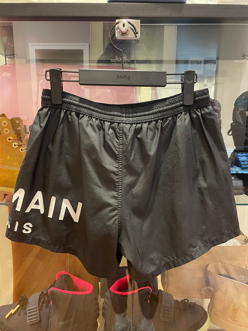 Balmain Logo-Print Swim Trunks