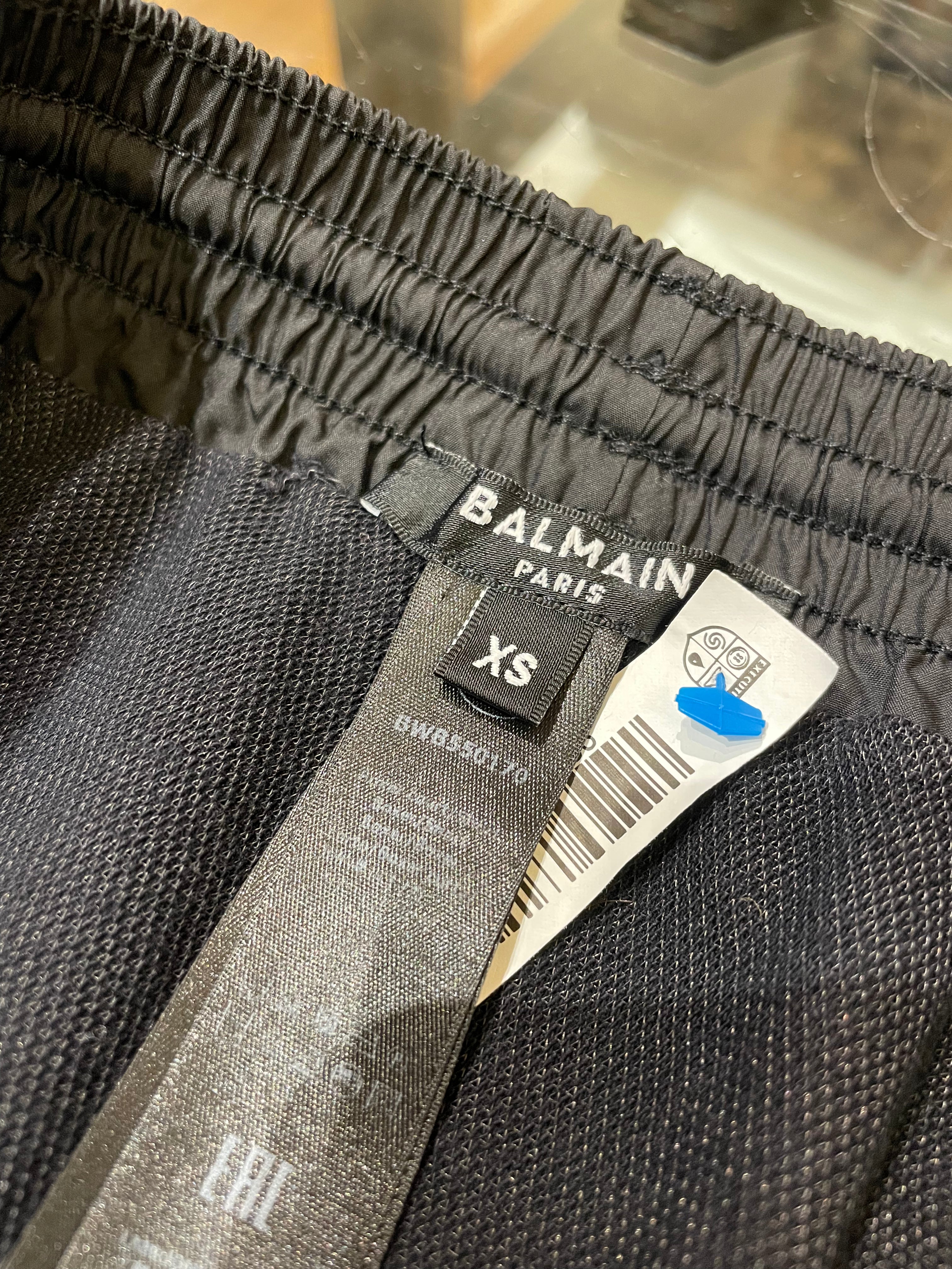 Balmain Logo-Print Swim Trunks