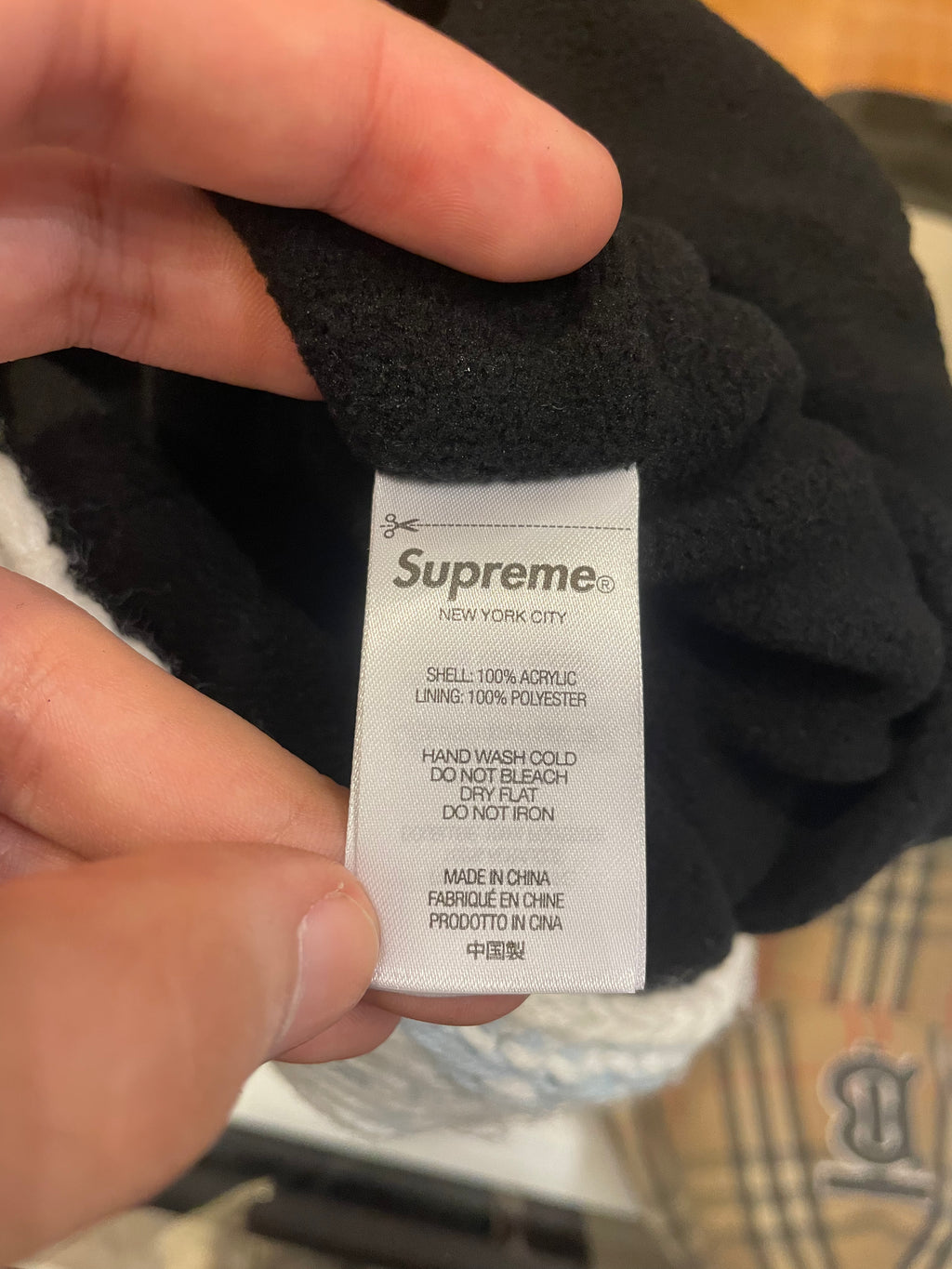 Supreme FW25 Diamond Beanie - Light Blue