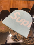 Supreme FW25 Big Logo Beanie- Light Blue
