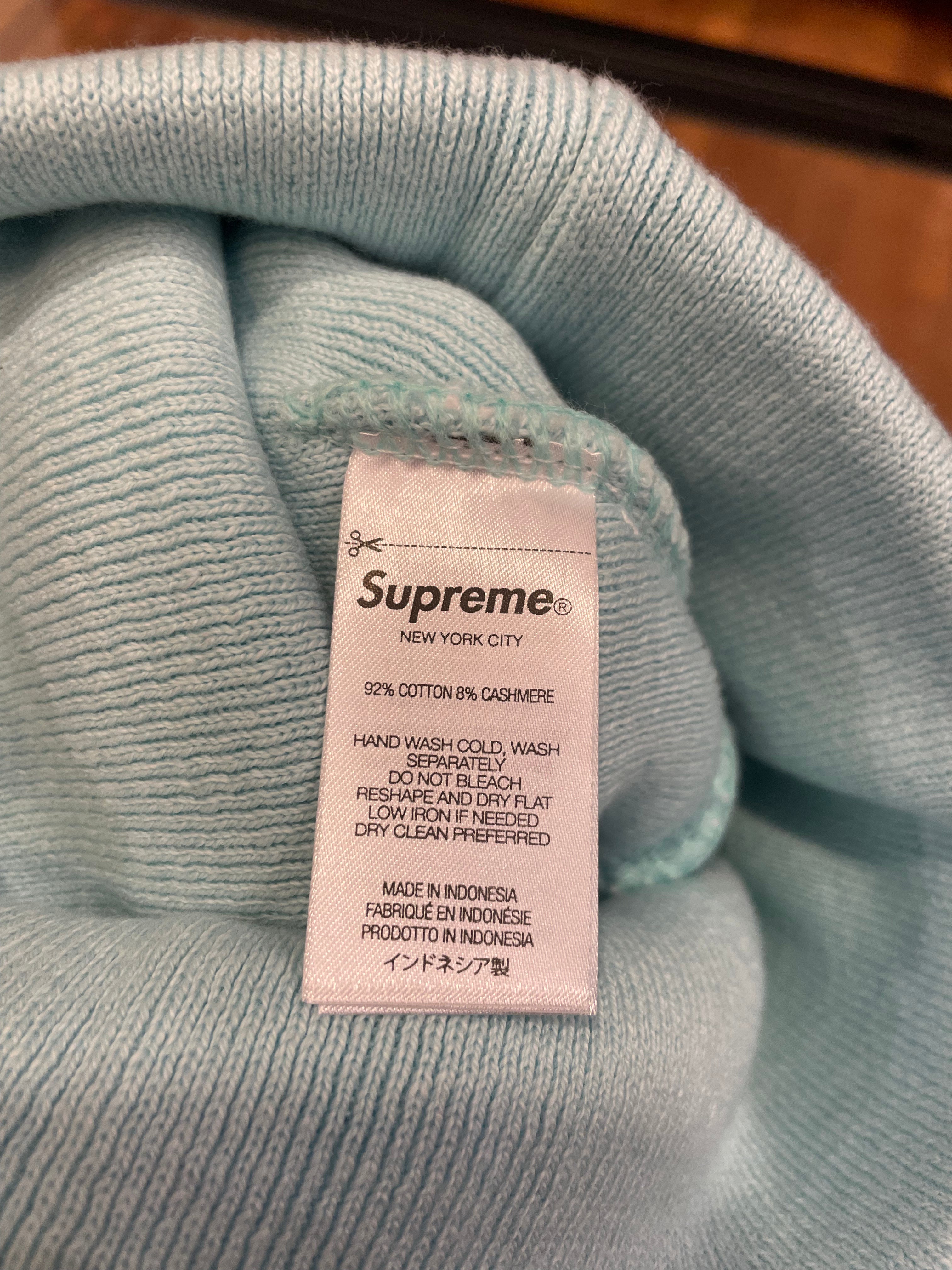 Supreme FW25 Big Logo Beanie- Light Blue