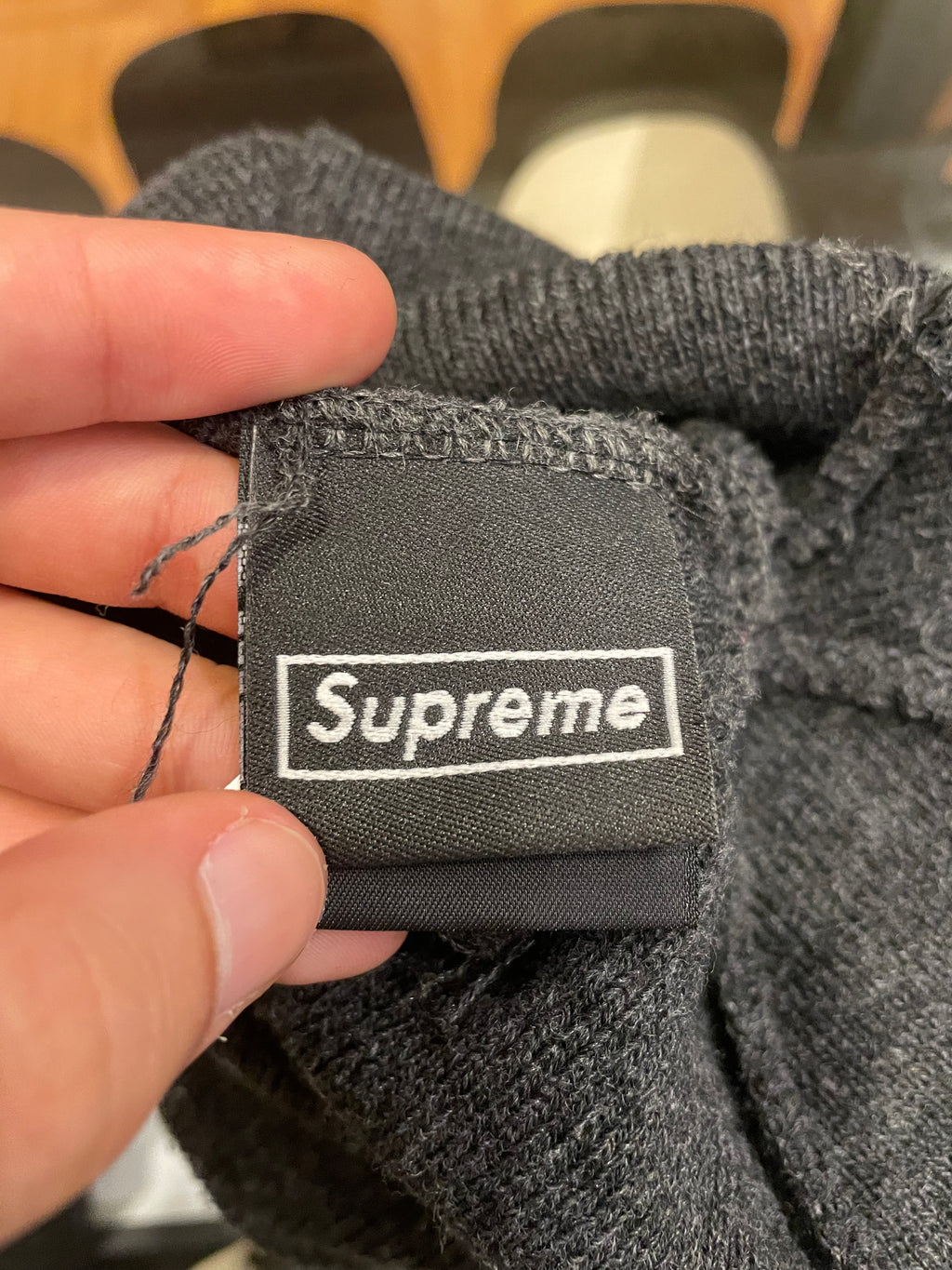 Supreme x New Era FW21 Box Logo Beanie - Charcoal