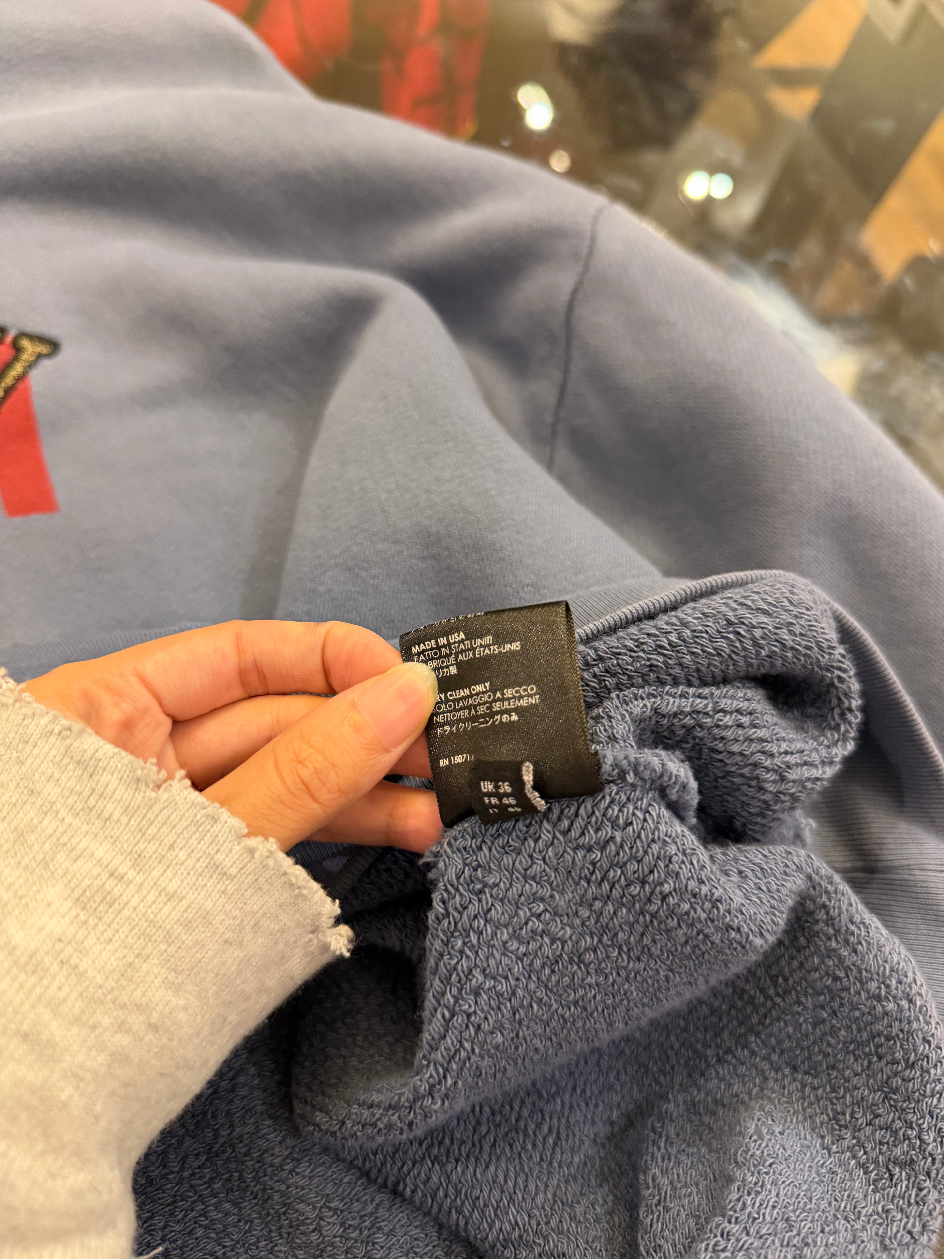 Amiri Beverly Hills Crewneck-
Slate Blue