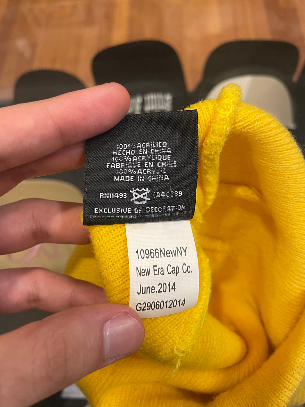 Supreme x New Era FW20 Box Logo Beanie - Yellow/Yellow