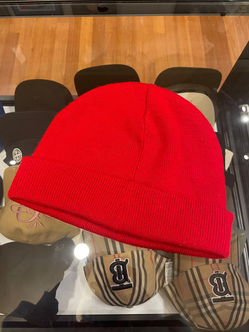 Supreme SS21 Old English Rhinestone Beanie - Red