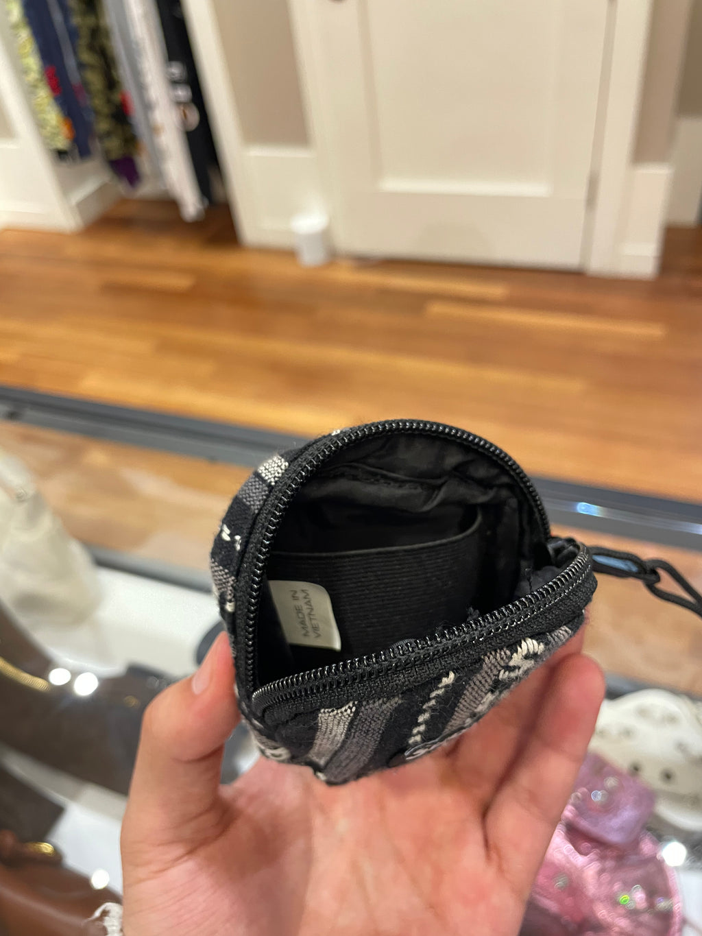 Supreme SS20 Woven Stripe Coin Pouch - Black
