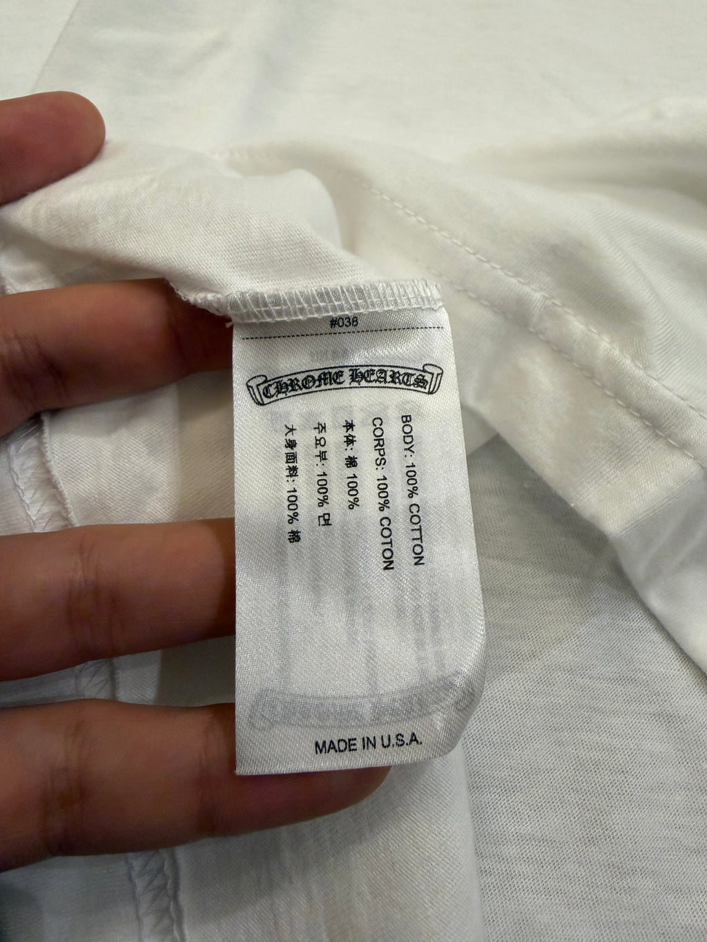 Chrome Hearts USA Scroll Logo LS Shirt
