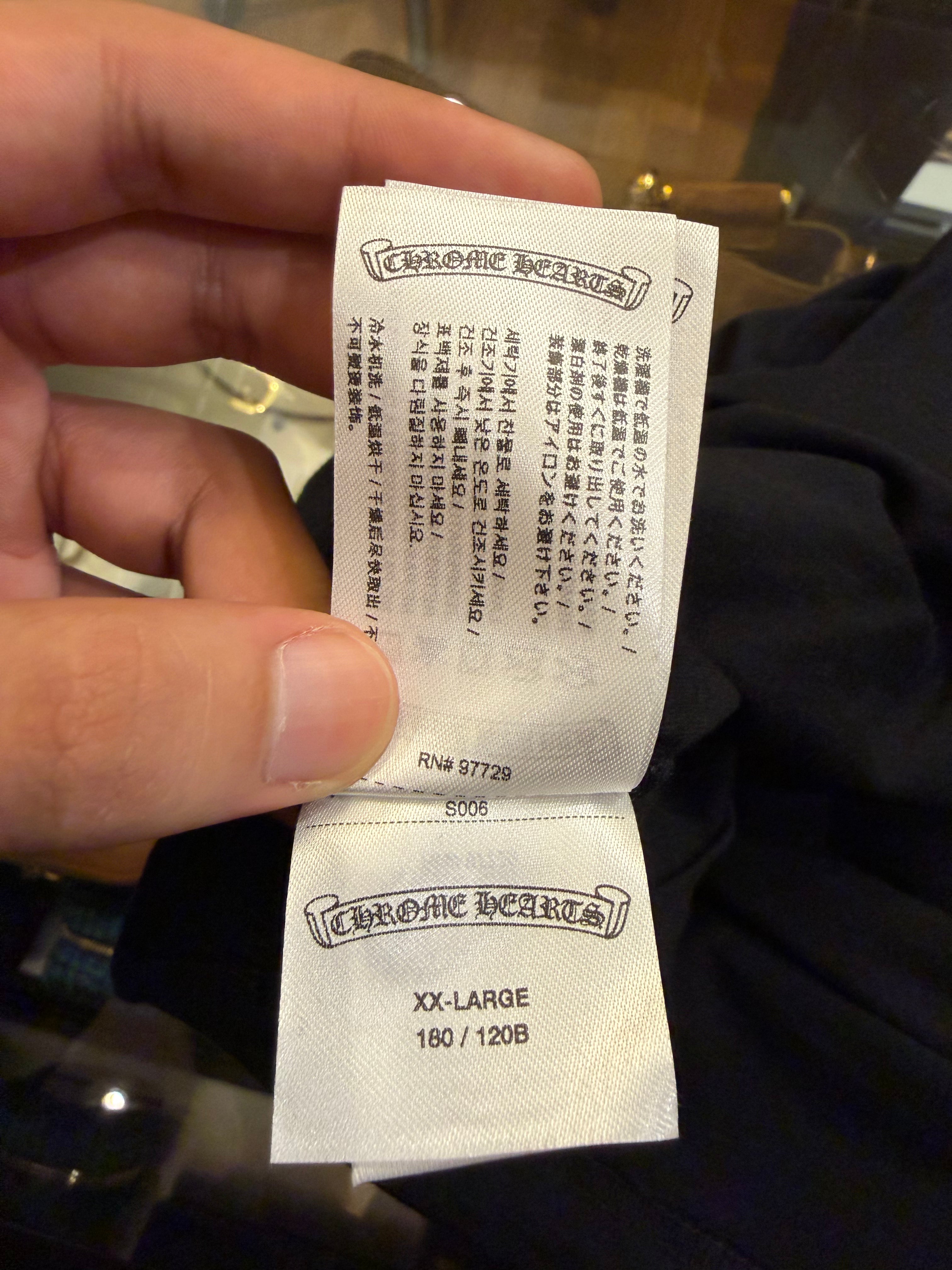 Chrome Hearts Neck Logo Pocket LS Shirt - Black/Olive
