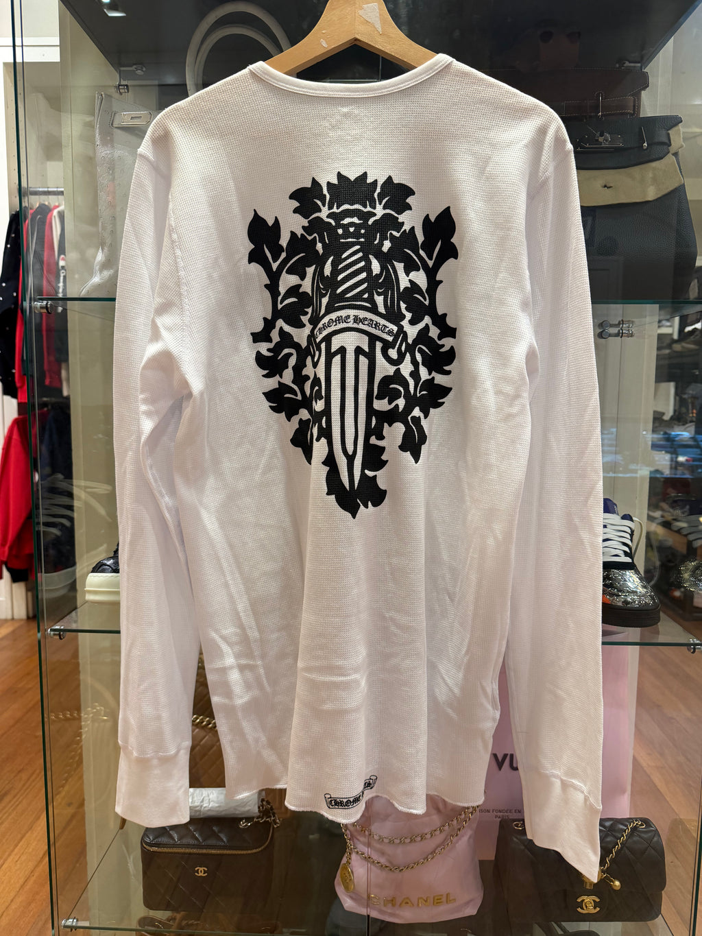 Chrome Hearts Vine Dagger Waffle Thermal LS Shirt