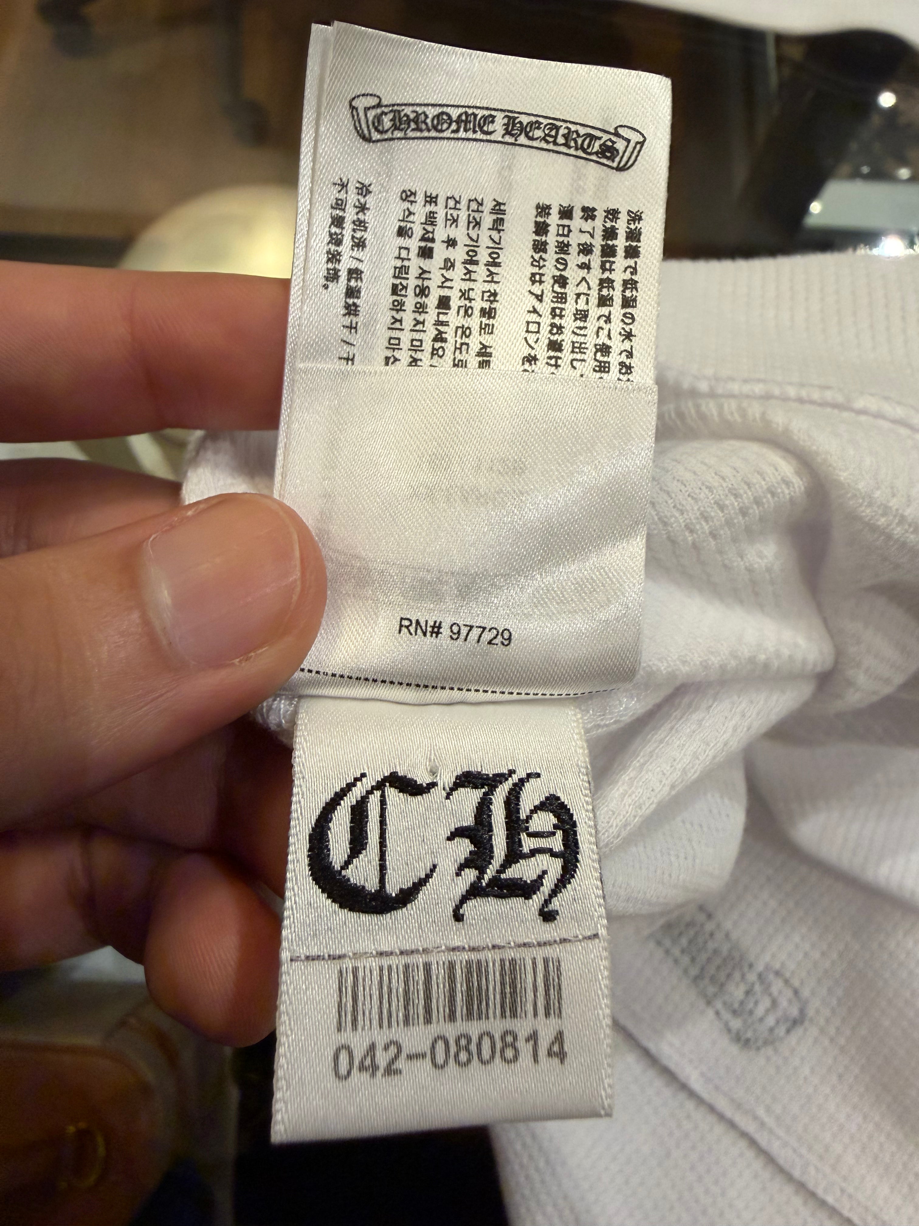 Chrome Hearts Vine Dagger Waffle Thermal LS Shirt
