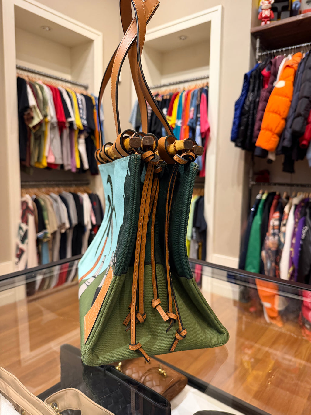 Loewe x Ken Price Easter Island Bamboo Canvas Tote Bag