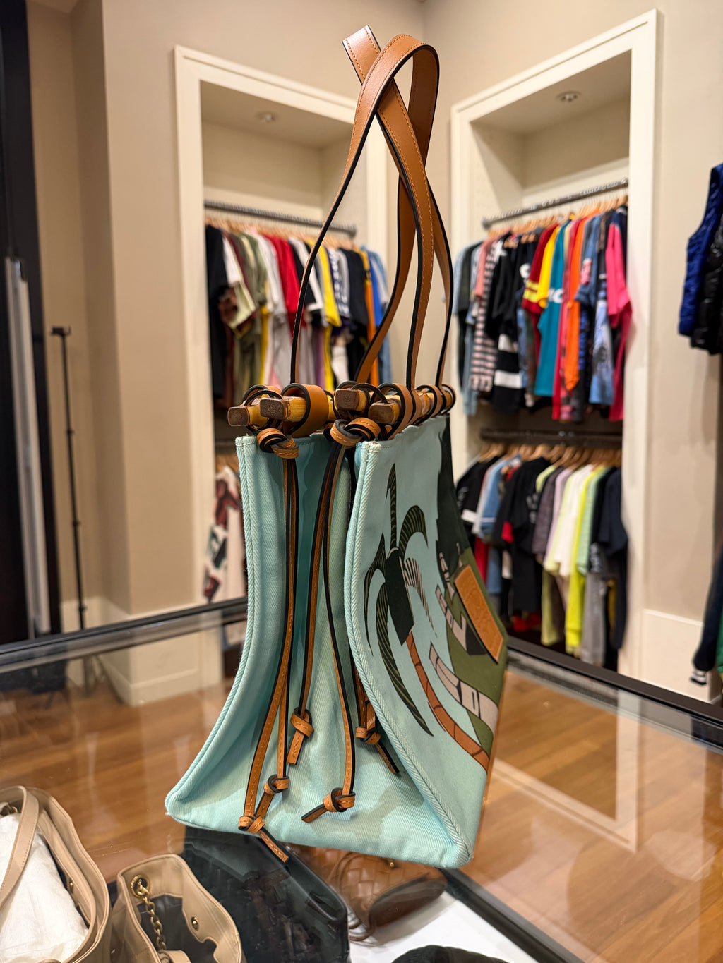 Loewe x Ken Price Easter Island Bamboo Canvas Tote Bag