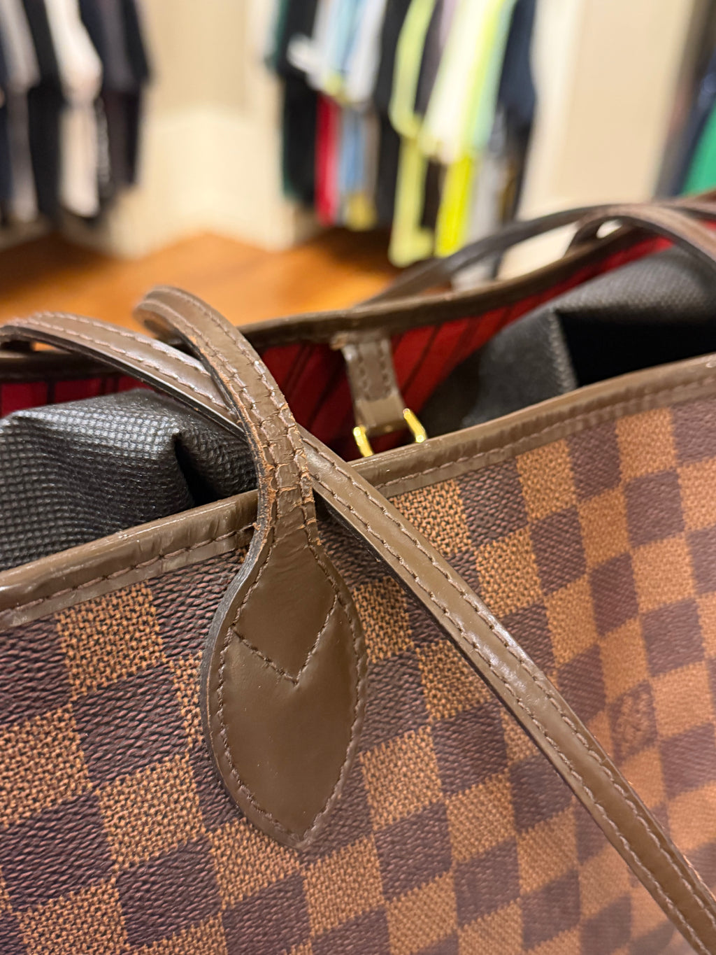 Louis Vuitton Damier Neverfull Tote Bag