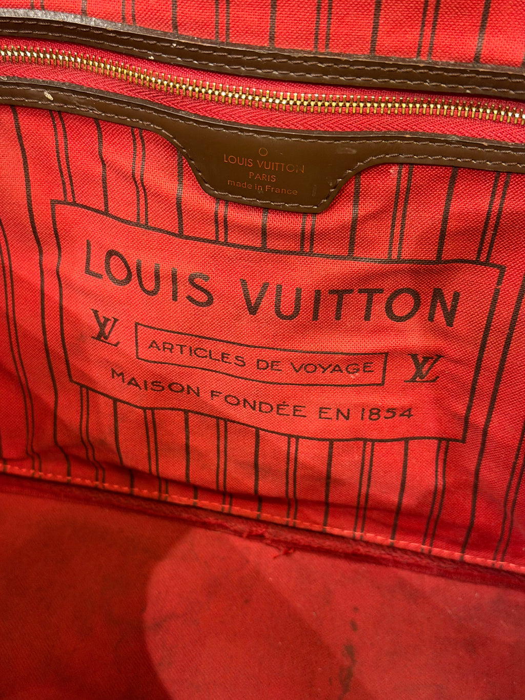 Louis Vuitton Damier Neverfull Tote Bag