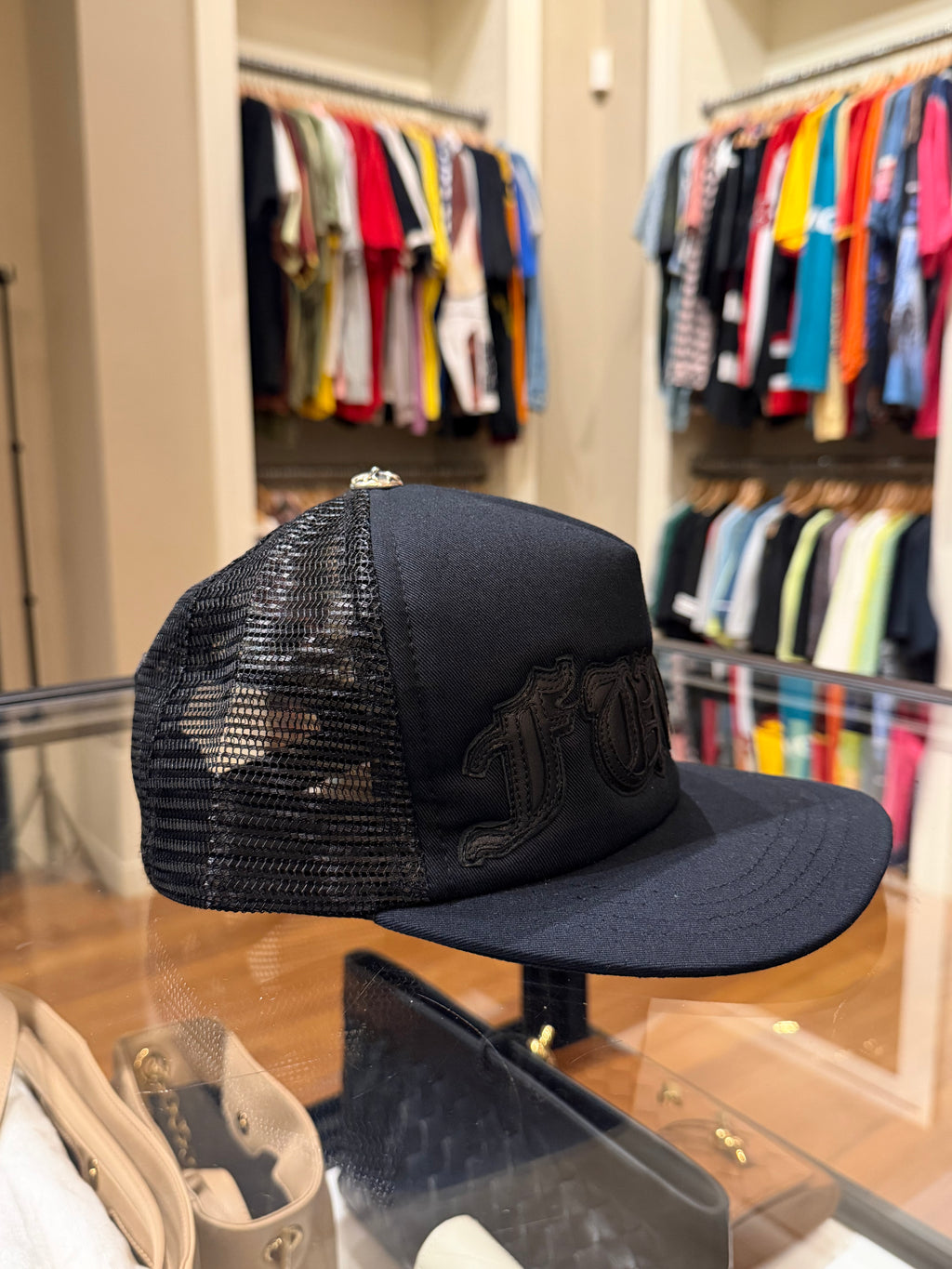 Chrome Hearts Fuck Leather Patch Trucker Hat