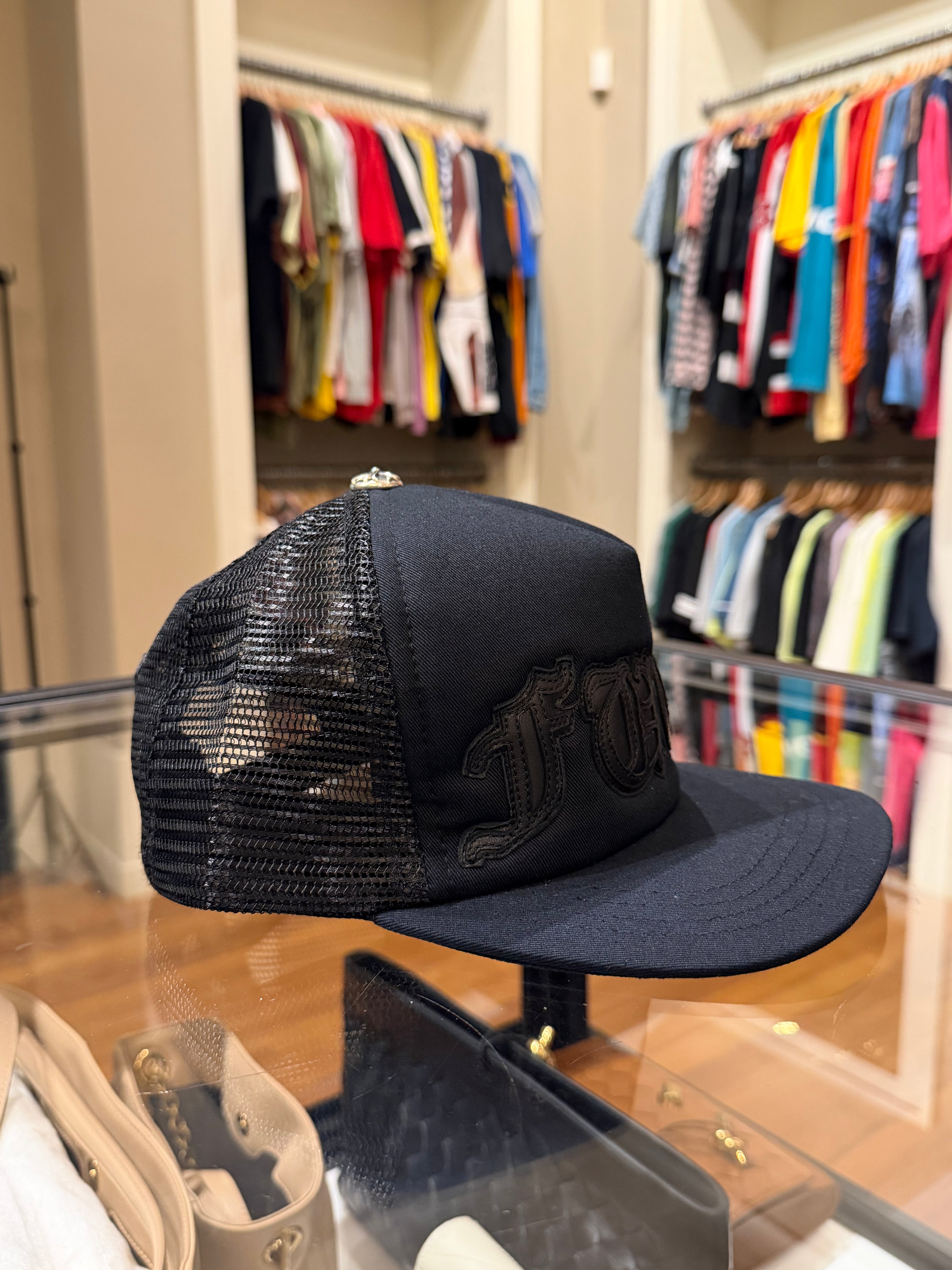 Chrome Hearts Fuck Leather Patch Trucker Hat
