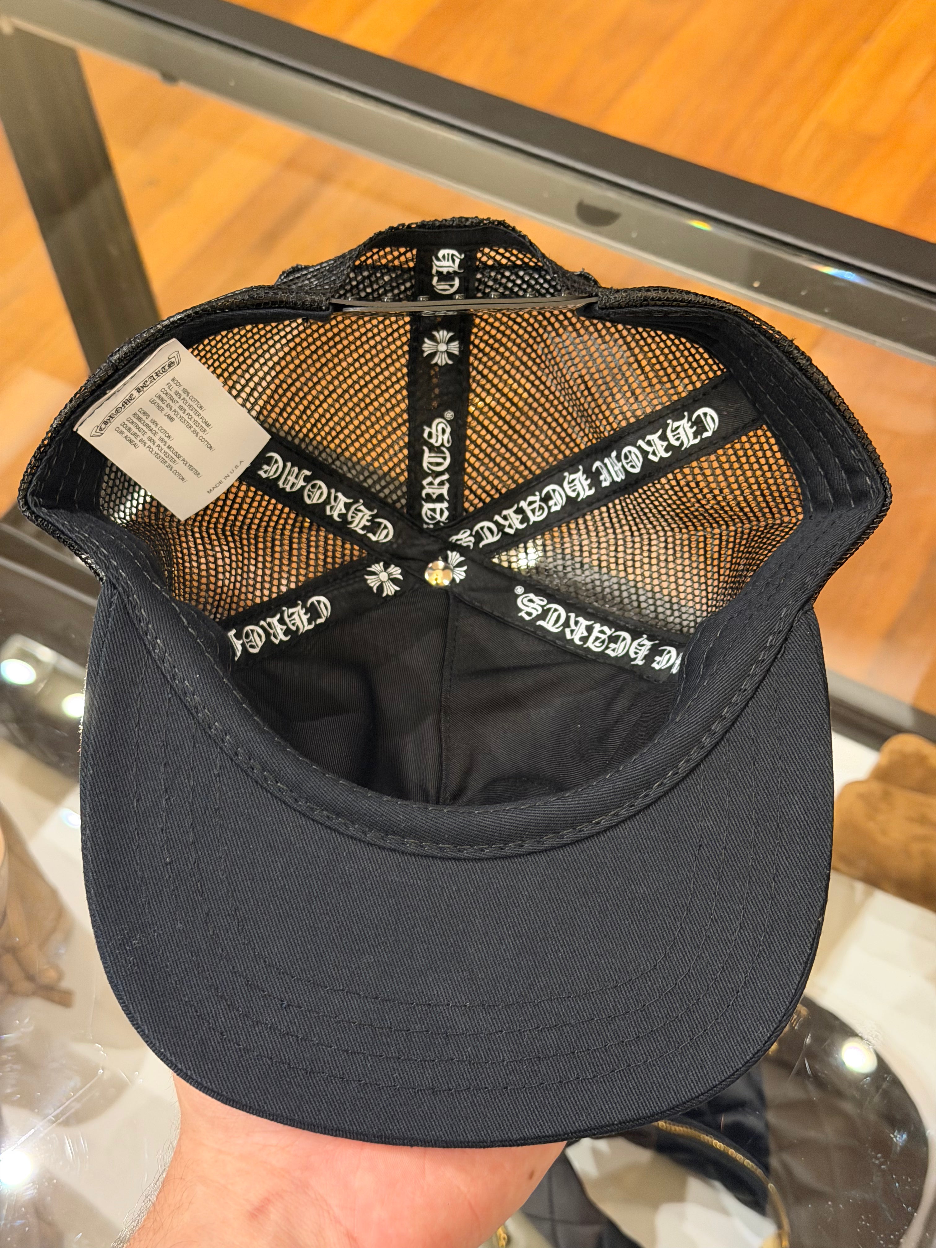 Chrome Hearts Fuck Leather Patch Trucker Hat