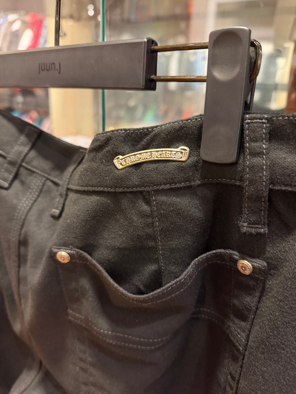 Chrome Hearts Dexter Straight Leg Black Twill Pants