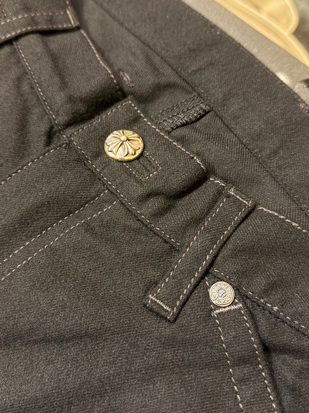 Chrome Hearts Dexter Straight Leg Black Twill Pants