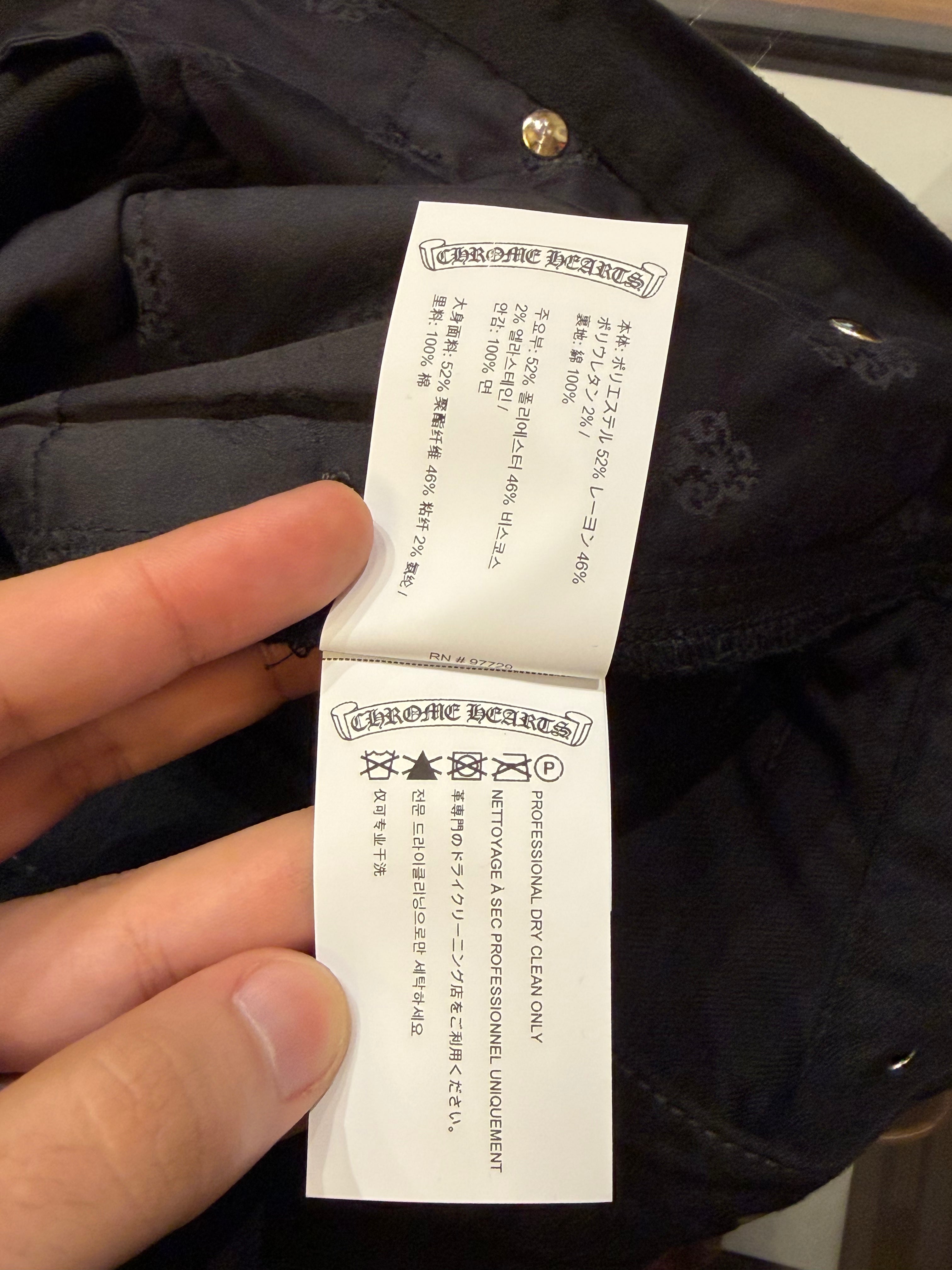 Chrome Hearts Dexter Straight Leg Black Twill Pants