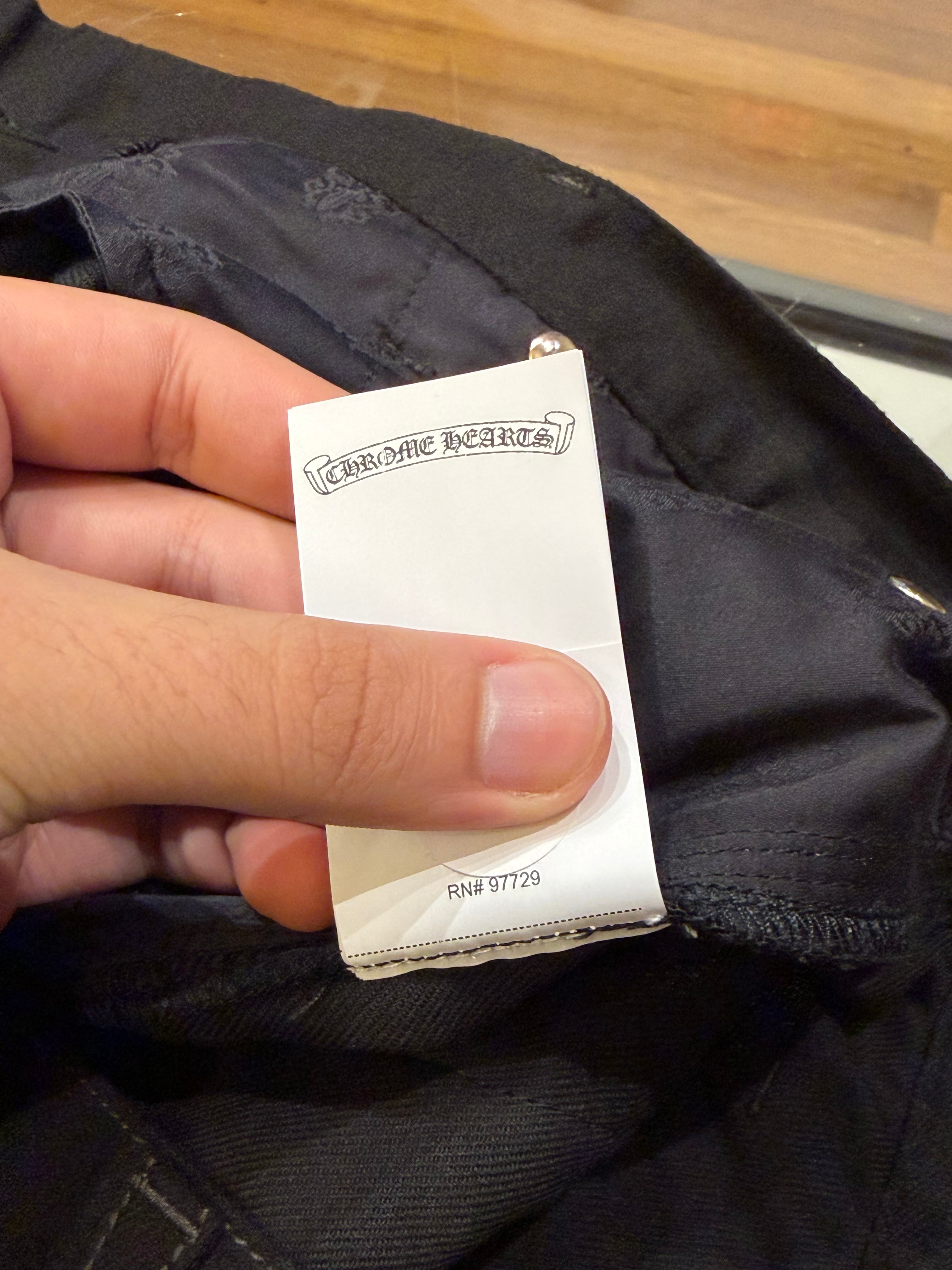 Chrome Hearts Dexter Straight Leg Black Twill Pants