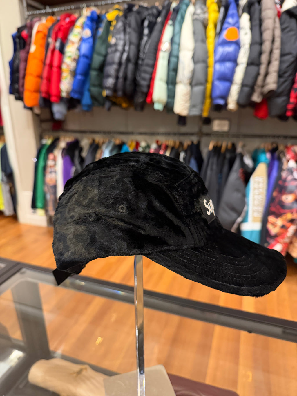 Supreme SS22 Crushed Velvet Camp Cap