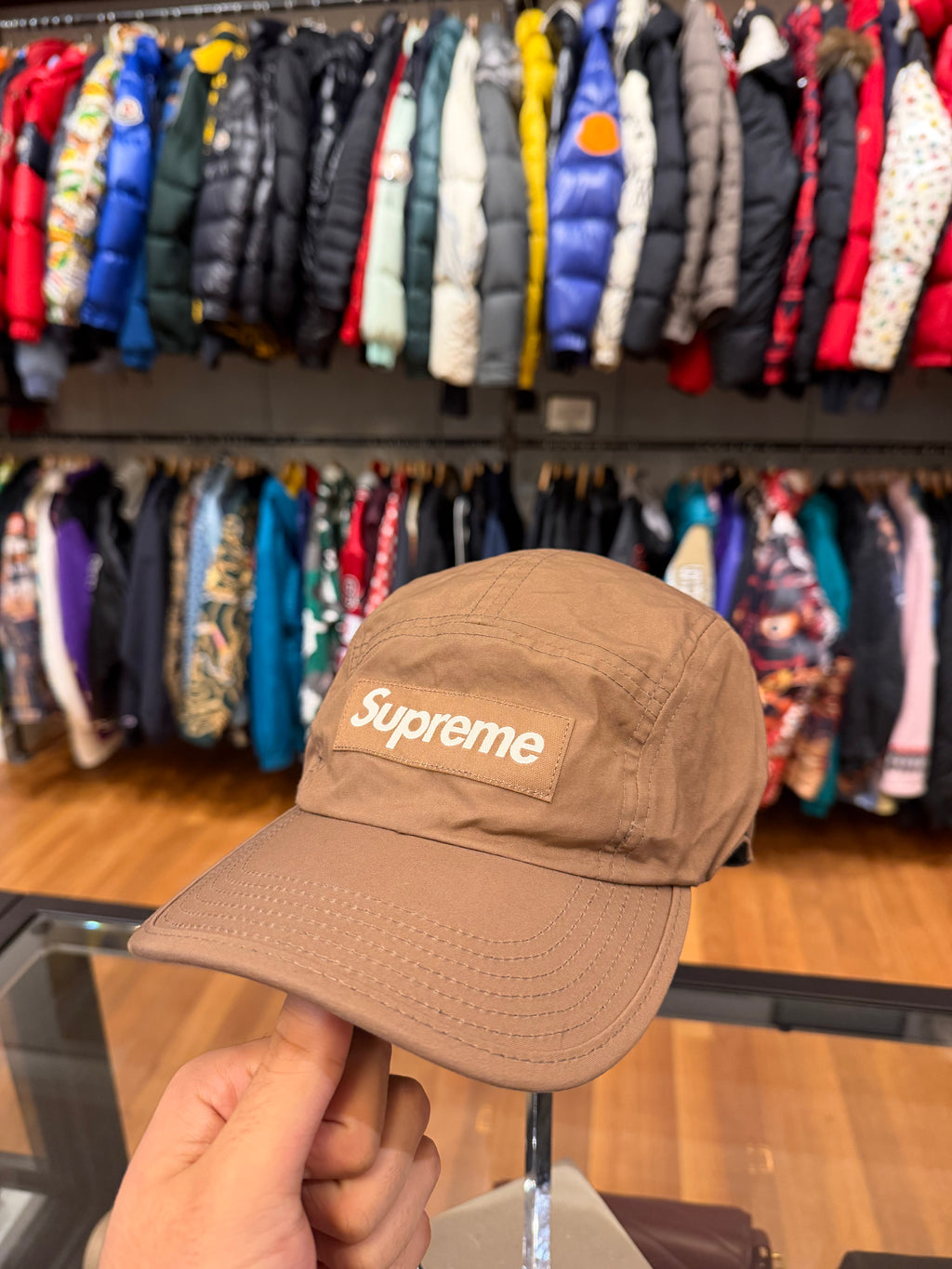 Supreme FW21 Shockcord Camp Cap - Tan