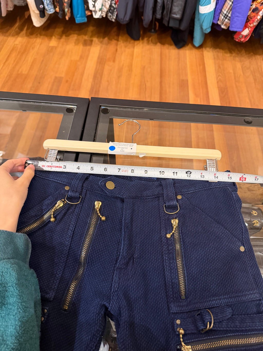 Black Means Wool Bondage
Cargo Denim Pants - Blue