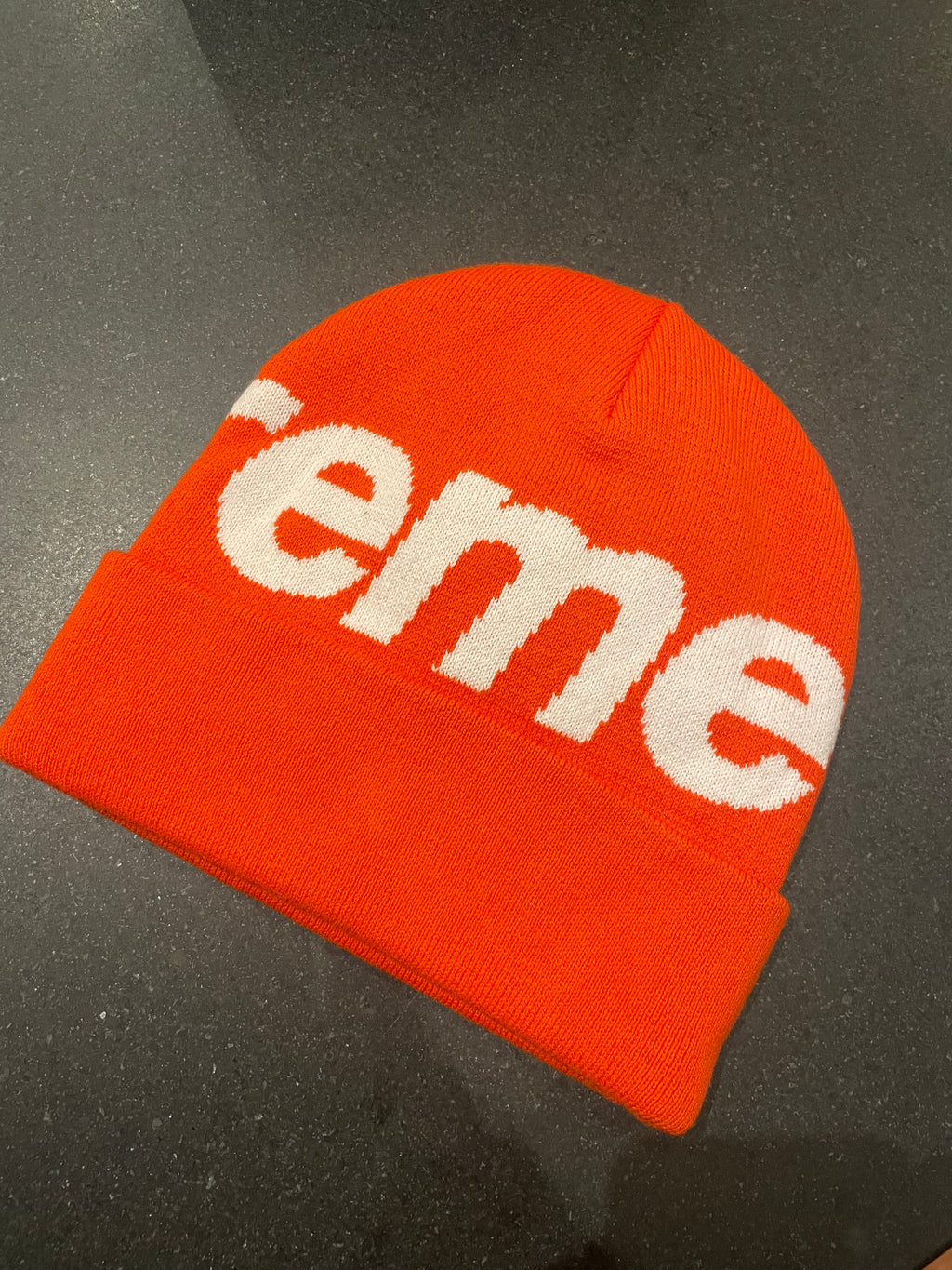 Supreme Big Logo Beanie - Orange