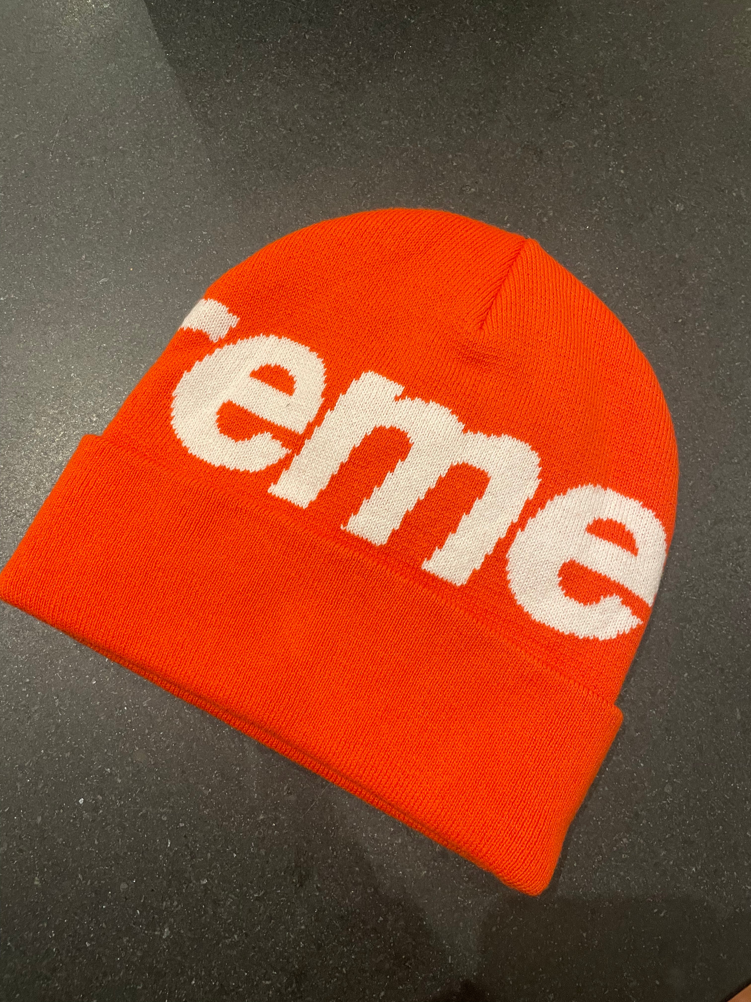 Supreme Big Logo Beanie - Orange