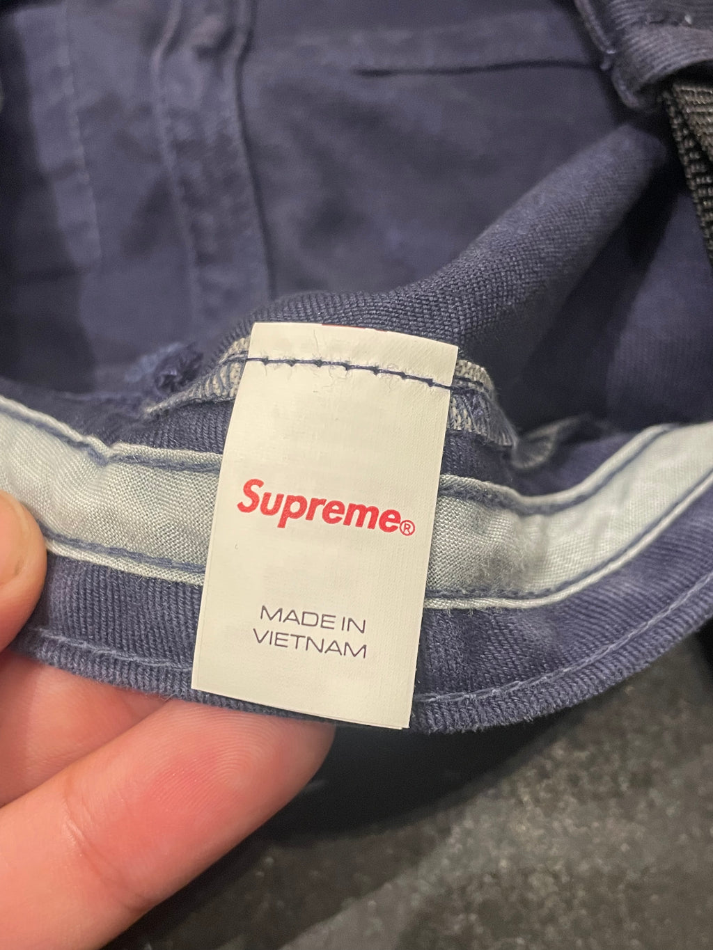 Supreme FW25 Over-dyed Camp Cap - Navy