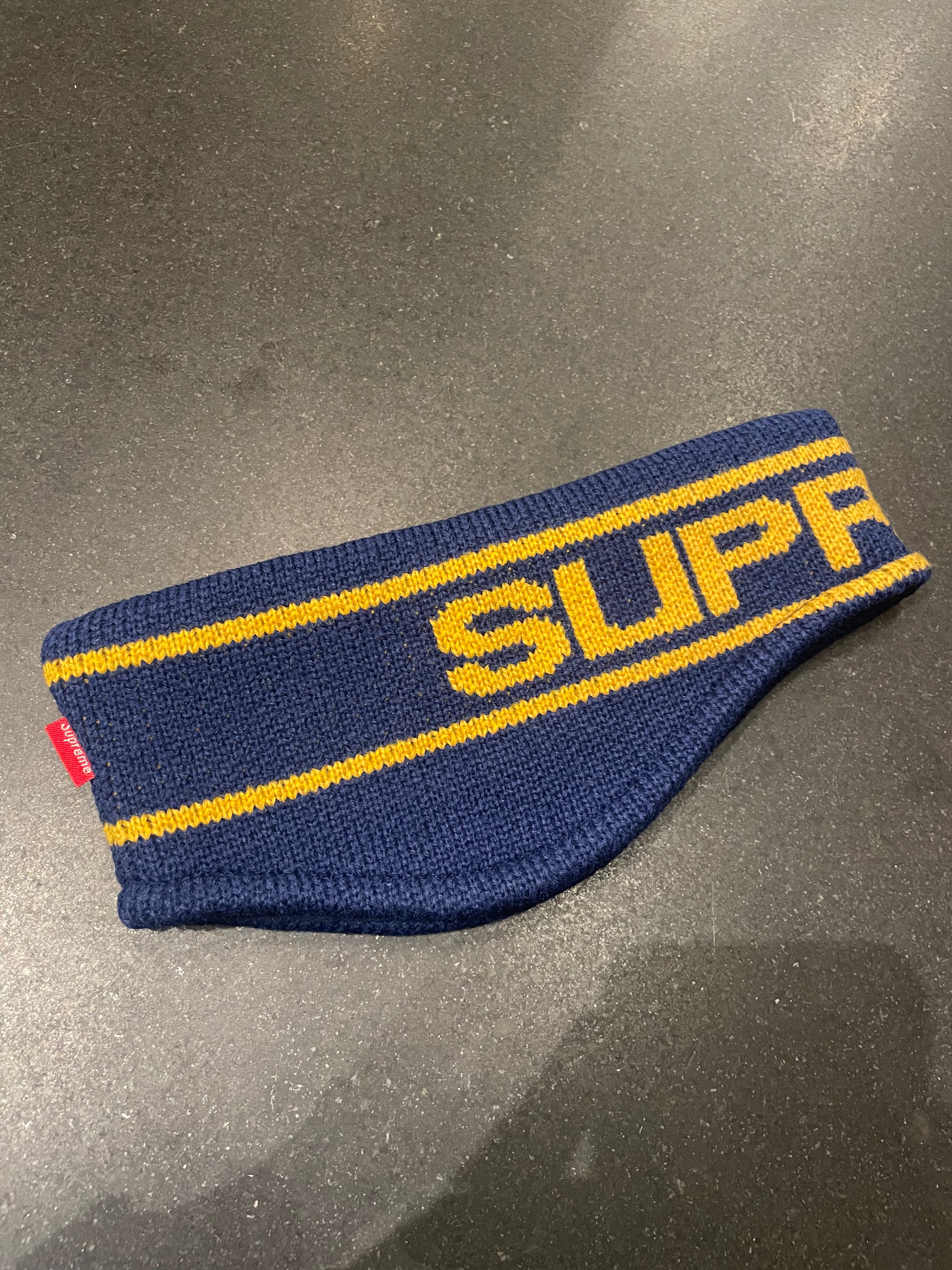 Supreme FW25 Contrast Logo Headband - Navy