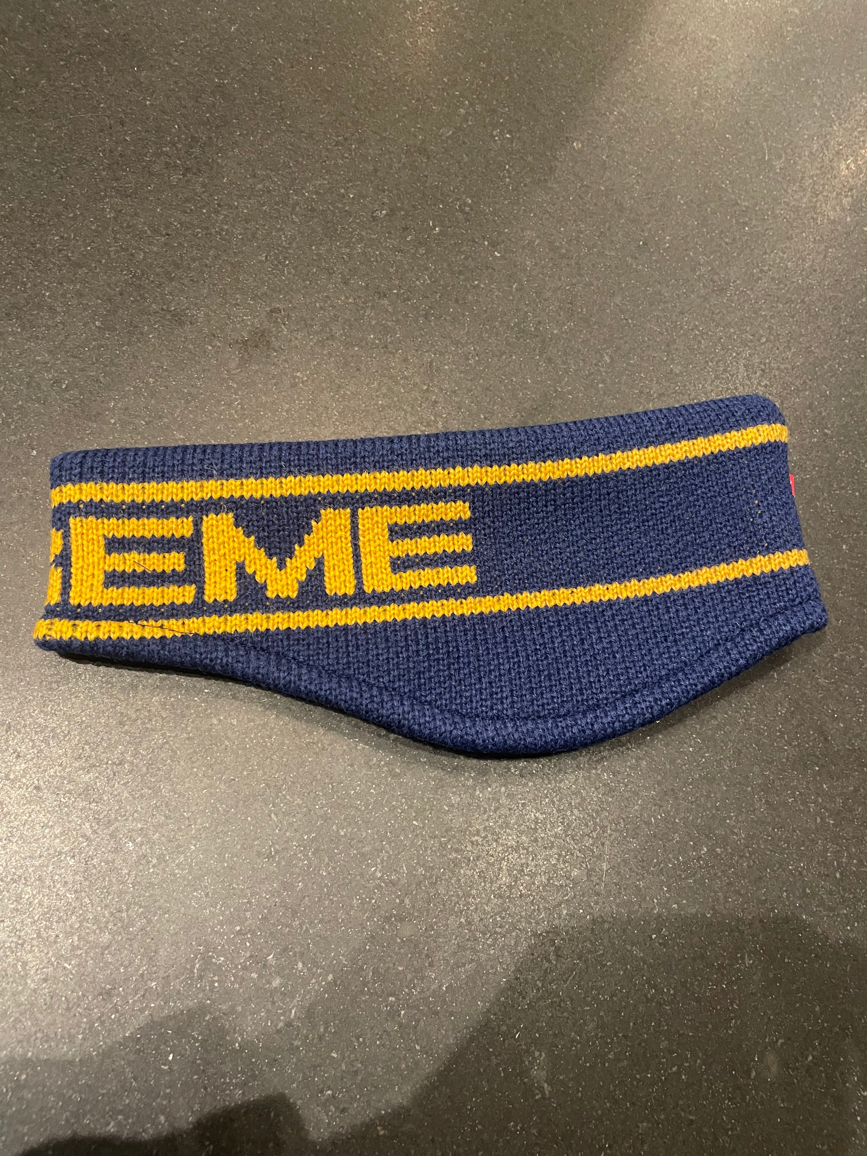 Supreme FW25 Contrast Logo Headband - Navy