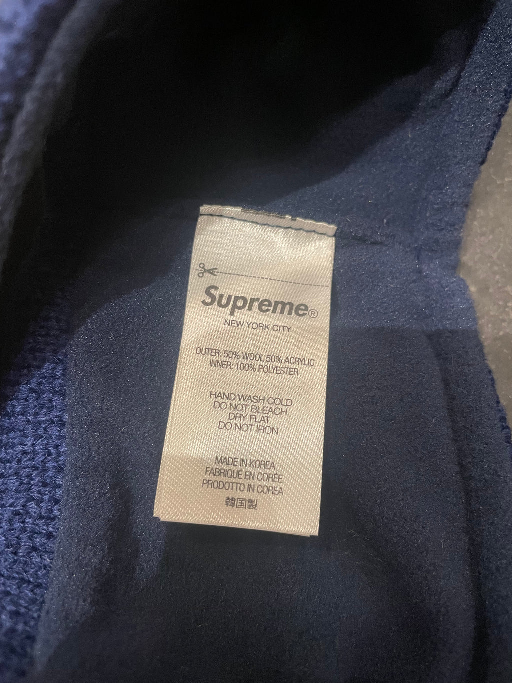 Supreme FW25 Contrast Logo Headband - Navy