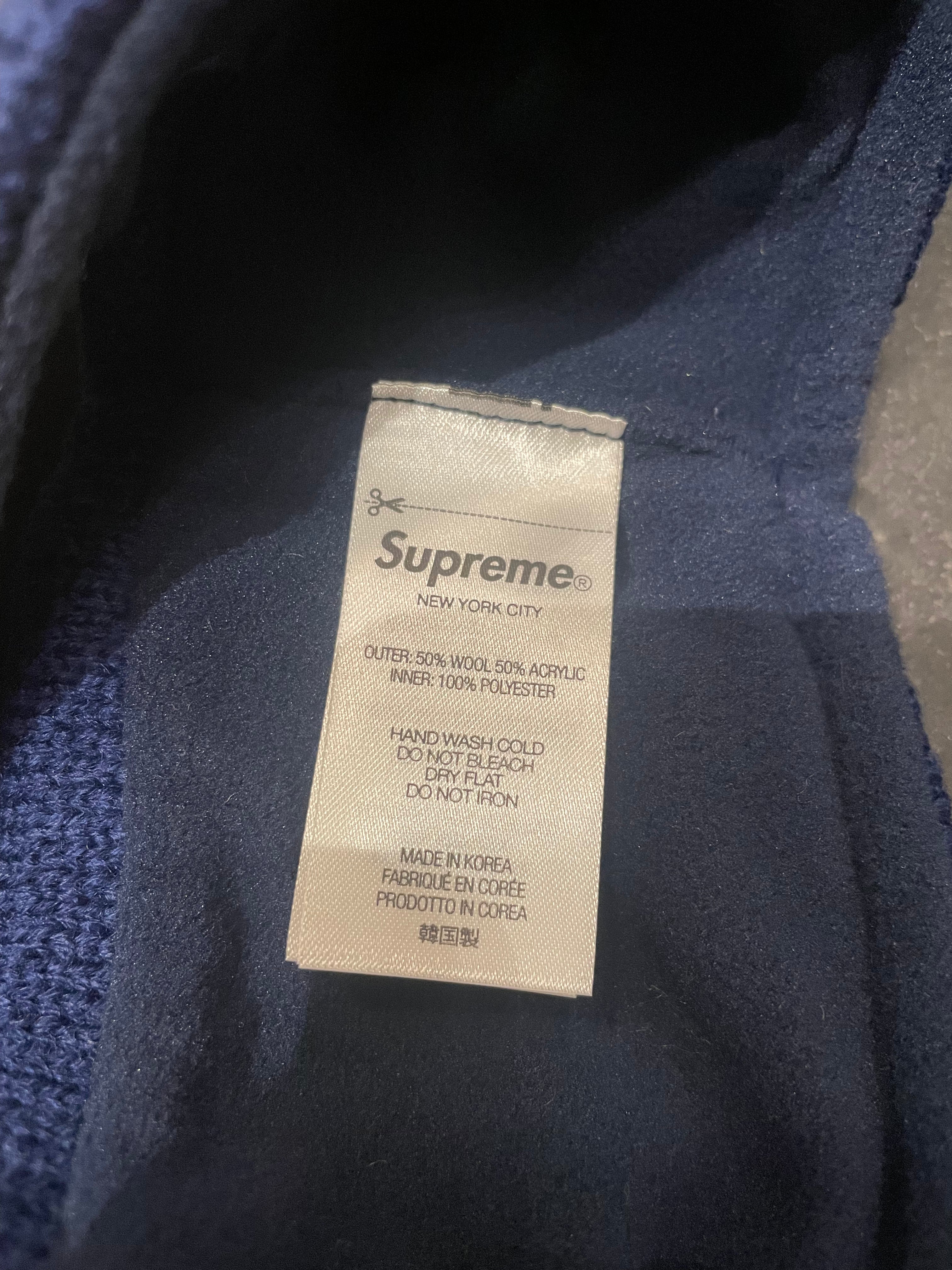 Supreme FW25 Contrast Logo Headband - Navy