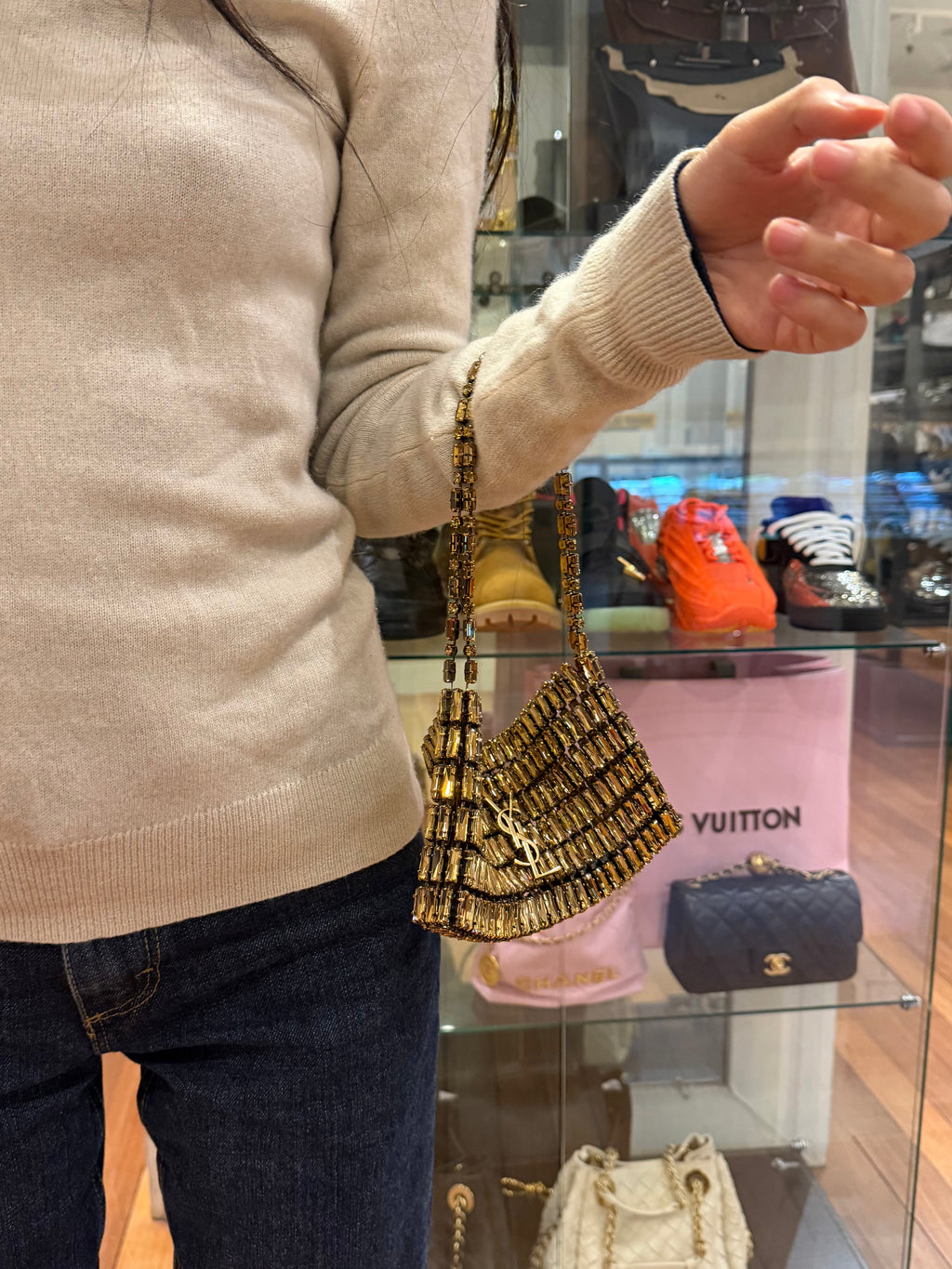 Saint Laurent Evening Bag in Crystals