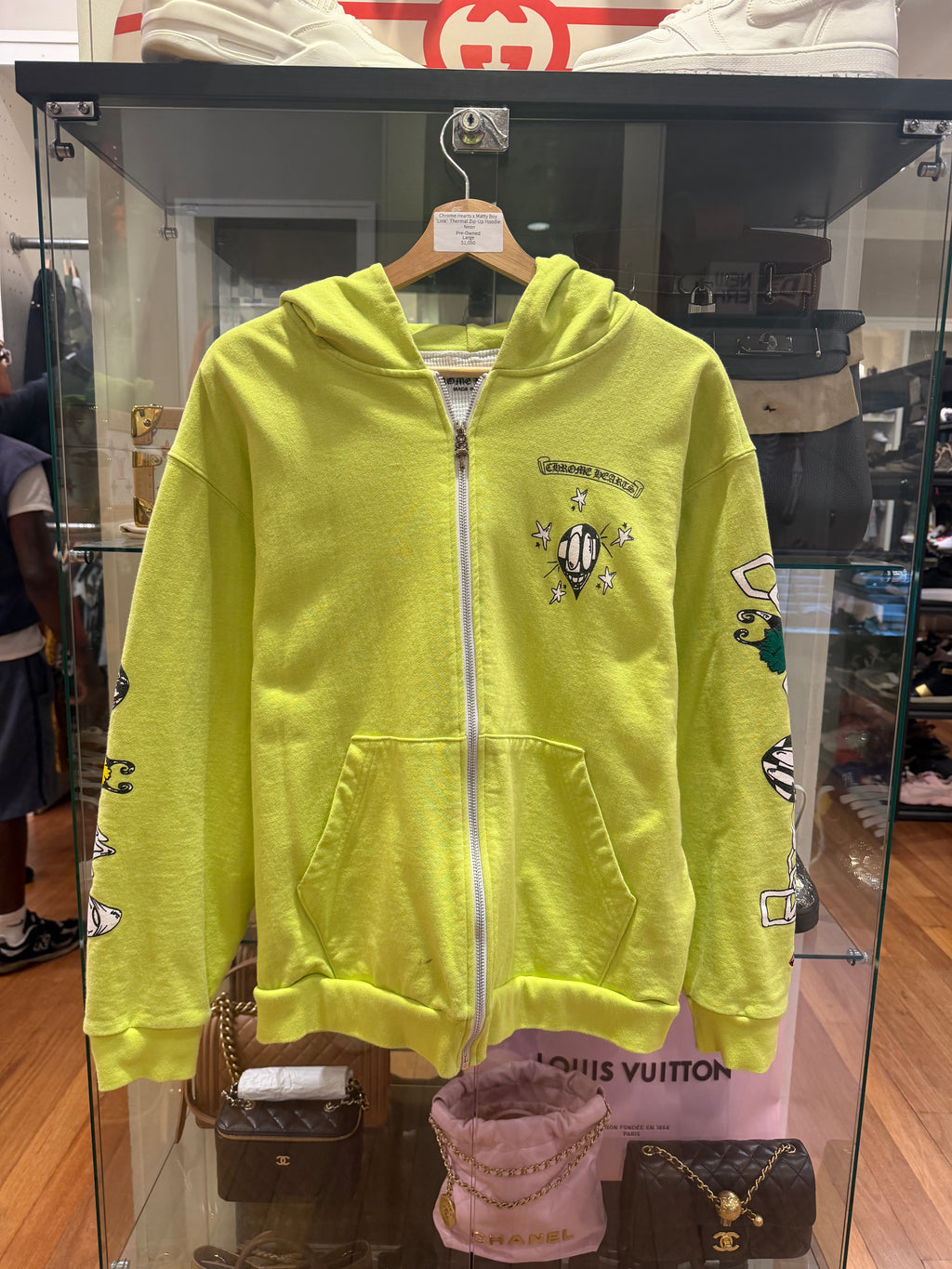 Chrome Hearts x Mattyboy ‘Link’ Thermal Zip Up Hoodie - Neon