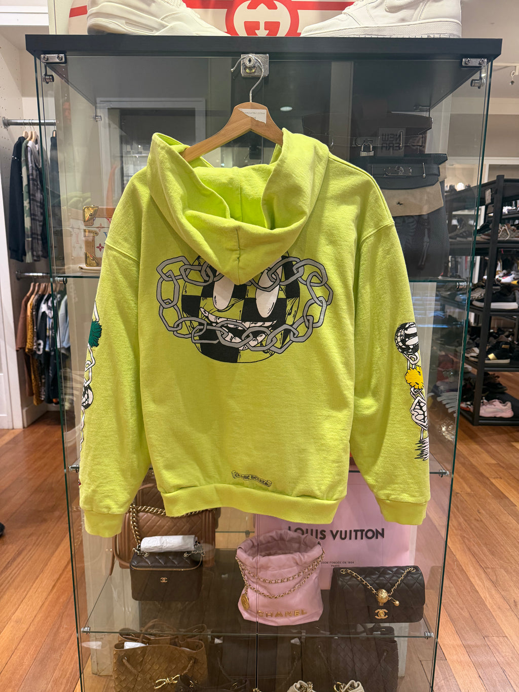 Chrome Hearts x Mattyboy ‘Link’ Thermal Zip Up Hoodie - Neon