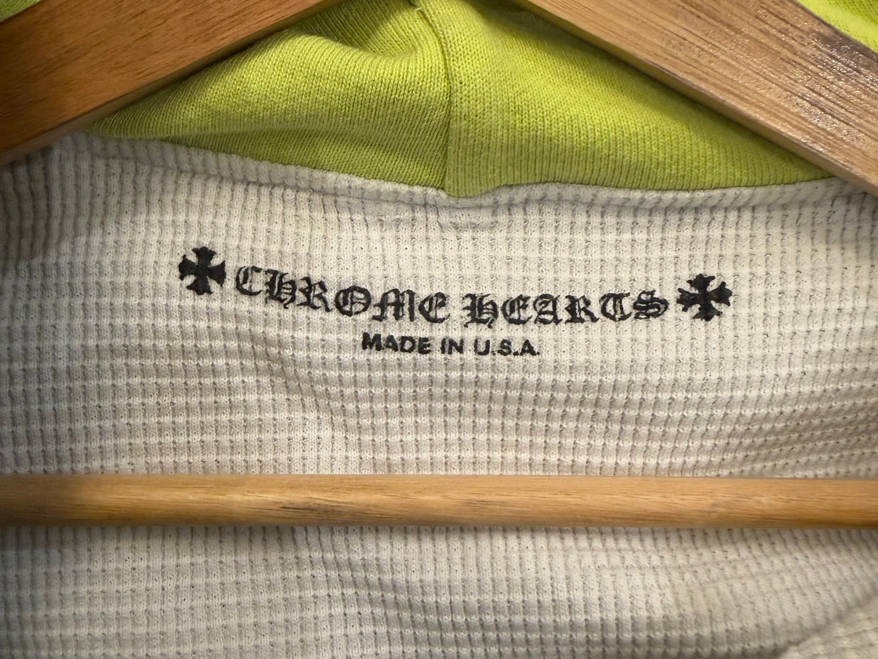 Chrome Hearts x Mattyboy ‘Link’ Thermal Zip Up Hoodie - Neon