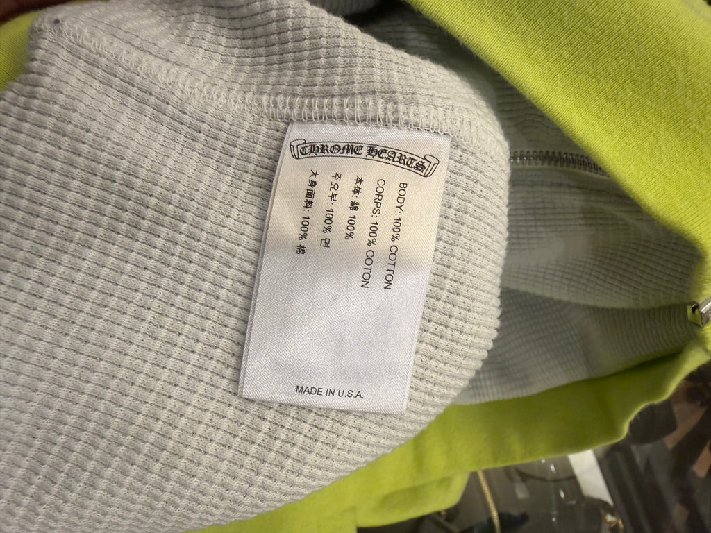 Chrome Hearts x Mattyboy ‘Link’ Thermal Zip Up Hoodie - Neon