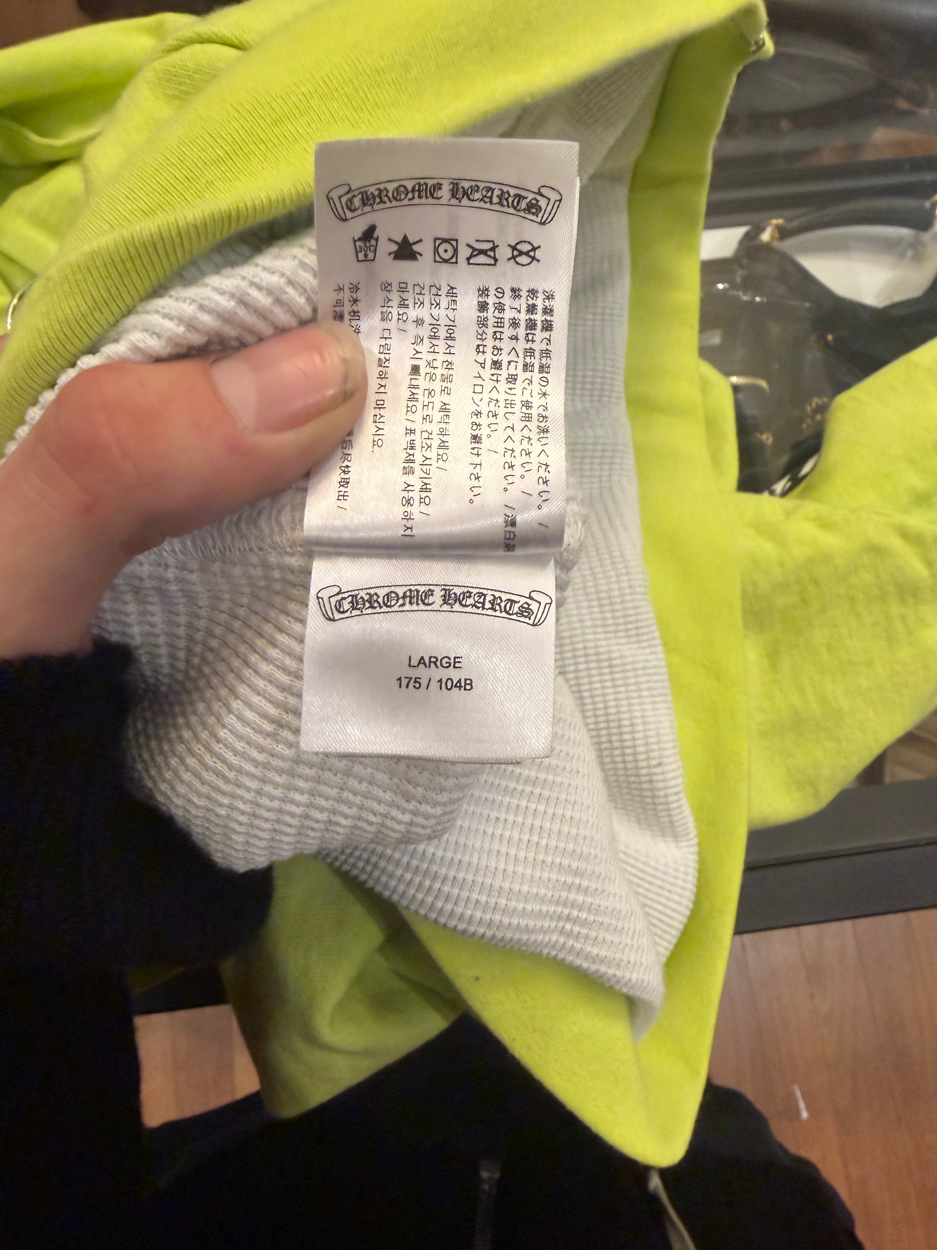 Chrome Hearts x Mattyboy ‘Link’ Thermal Zip Up Hoodie - Neon