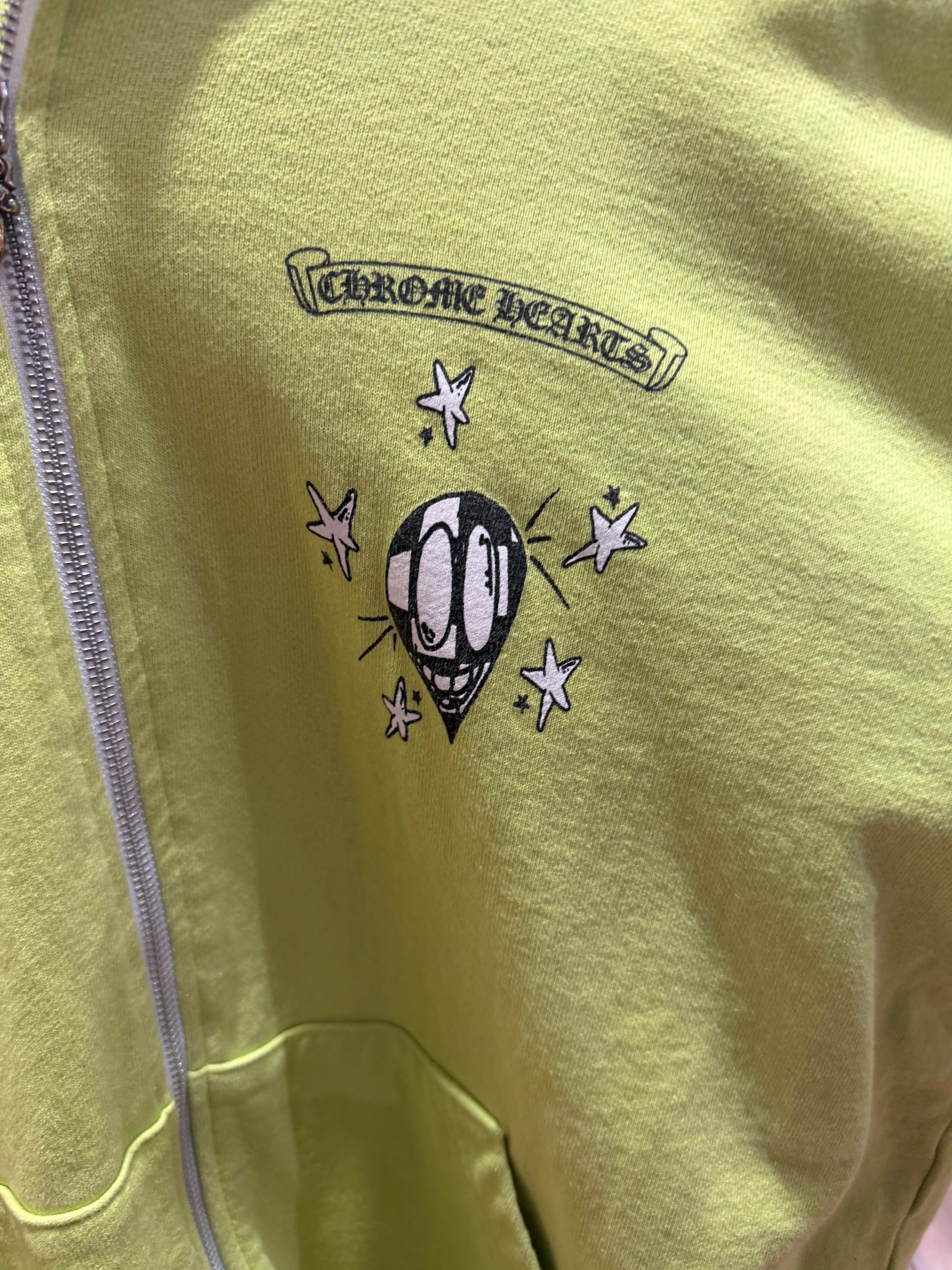 Chrome Hearts x Mattyboy ‘Link’ Thermal Zip Up Hoodie - Neon