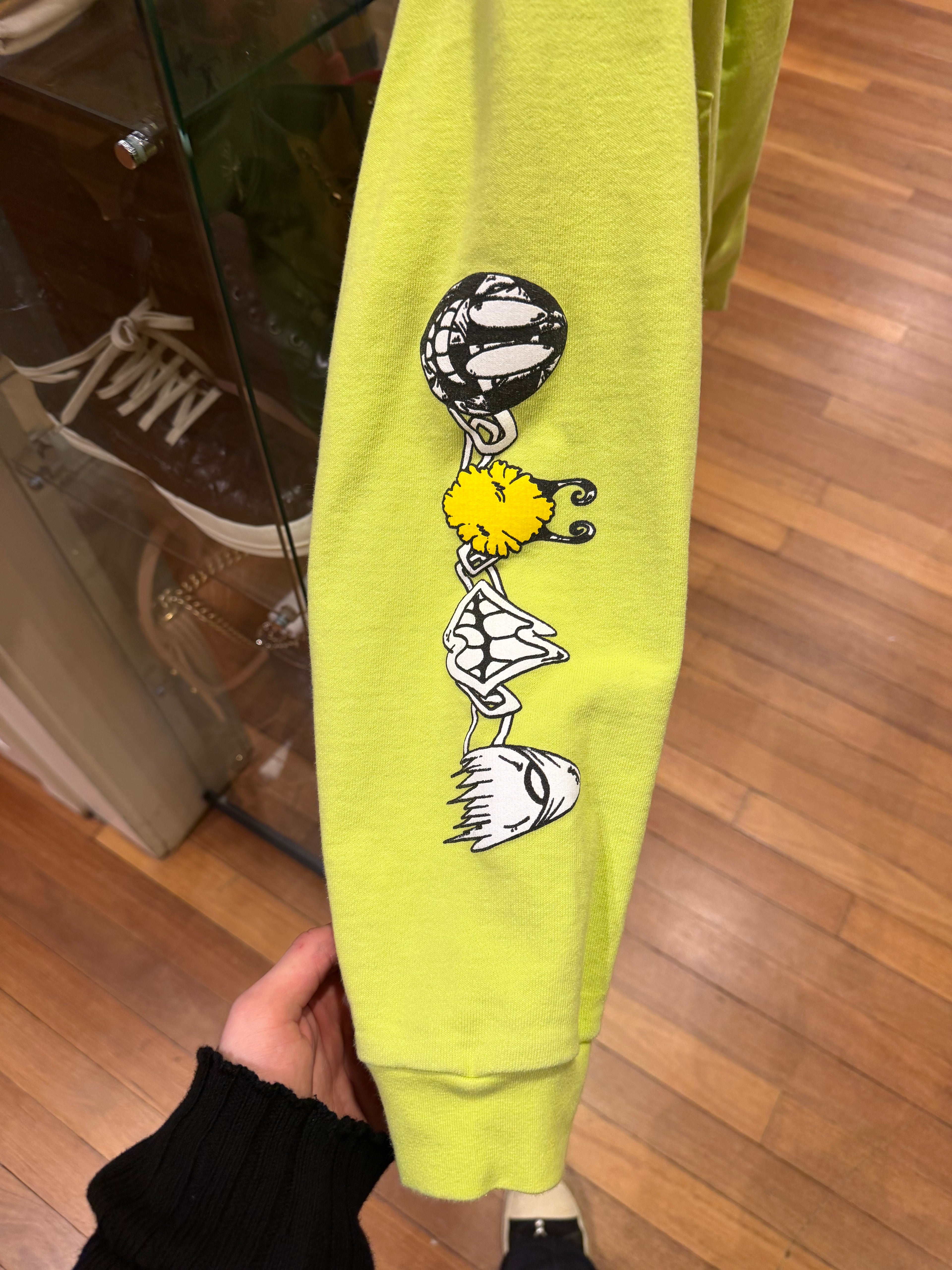 Chrome Hearts x Mattyboy ‘Link’ Thermal Zip Up Hoodie - Neon