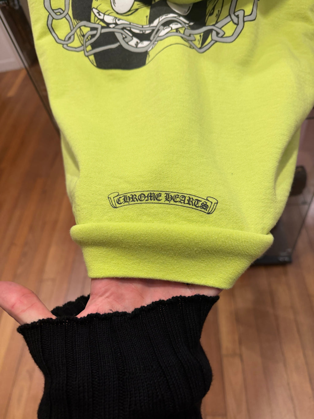 Chrome Hearts x Mattyboy ‘Link’ Thermal Zip Up Hoodie - Neon