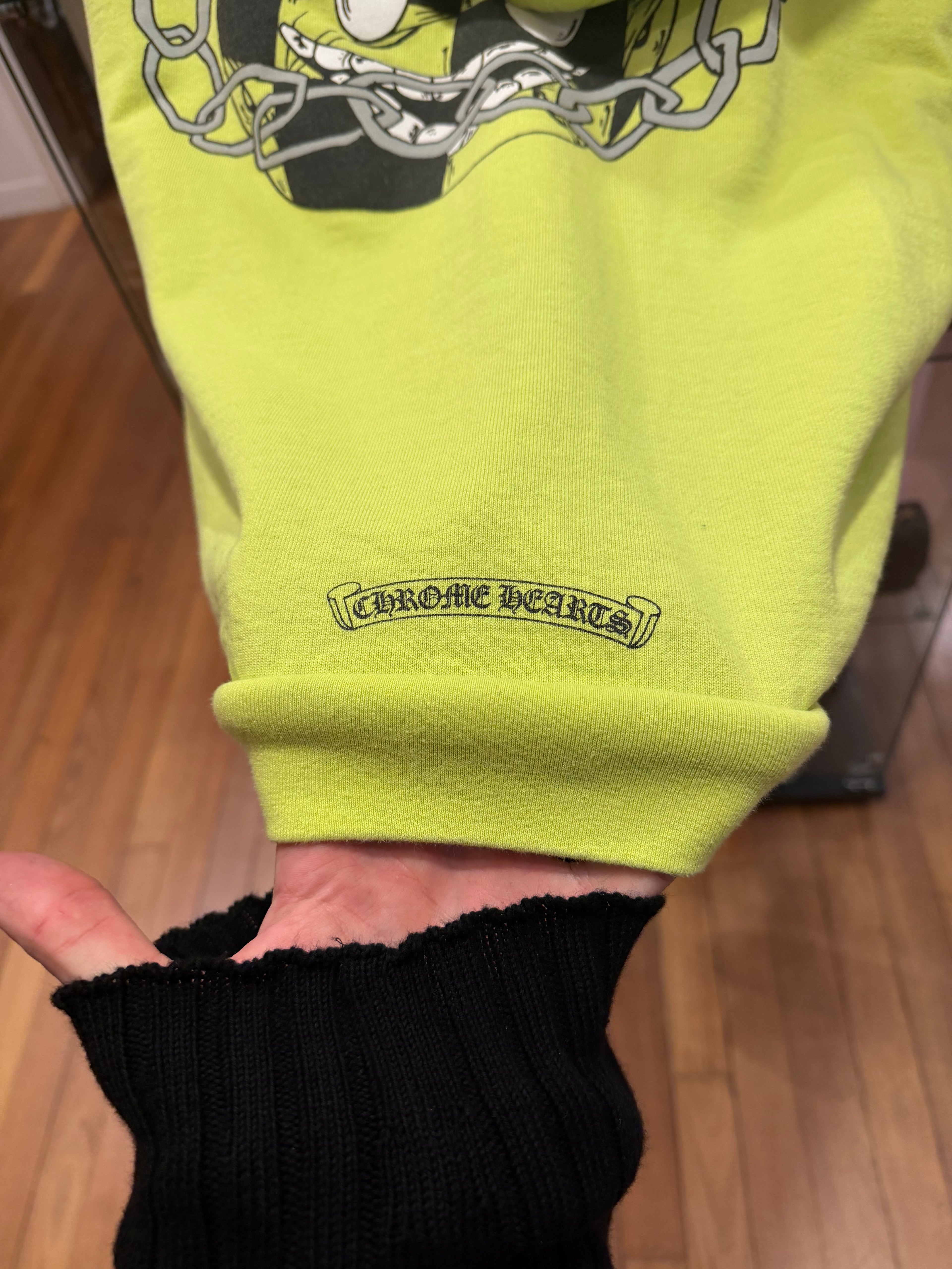 Chrome Hearts x Mattyboy ‘Link’ Thermal Zip Up Hoodie - Neon